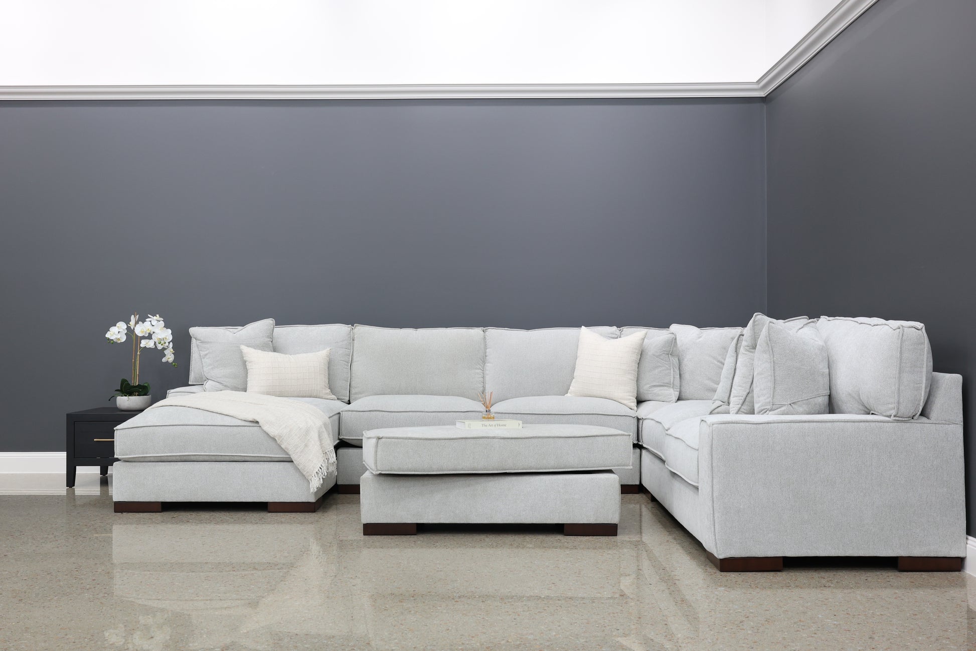 Gembrook Armless Chair - Light Grey