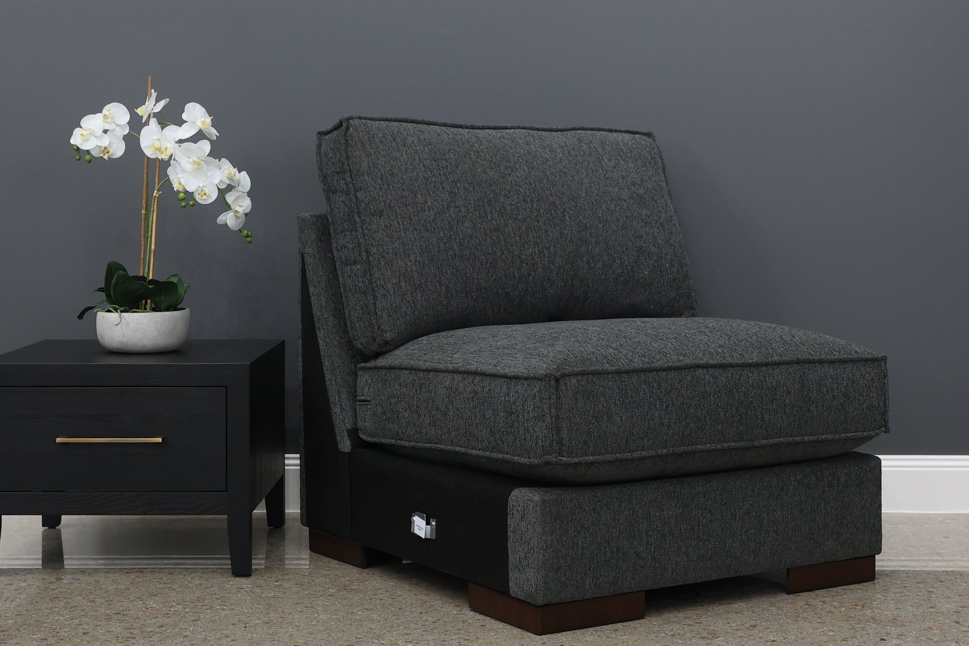 Gembrook Armless Chair - Dark Grey