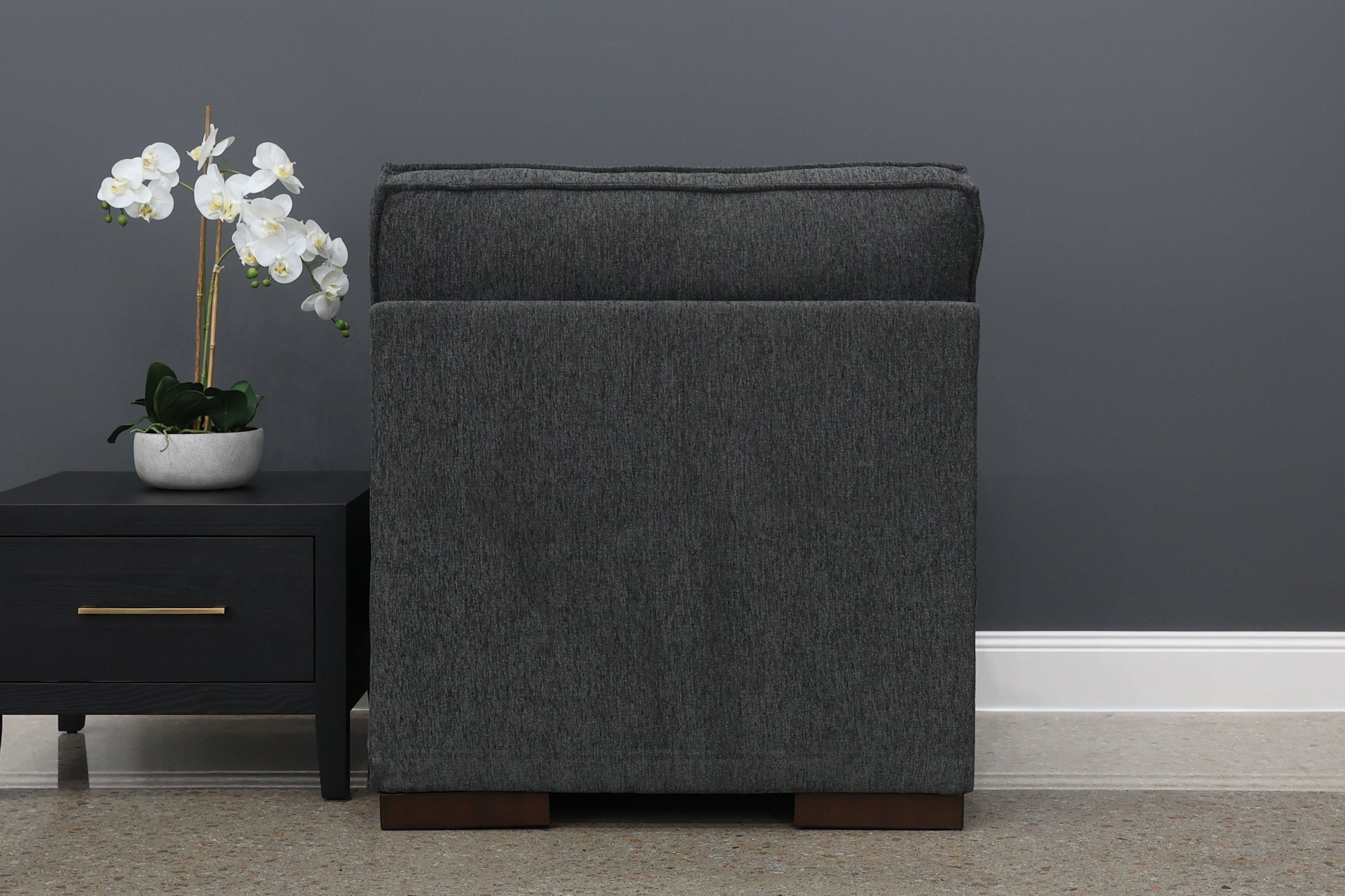 Gembrook Armless Chair - Dark Grey