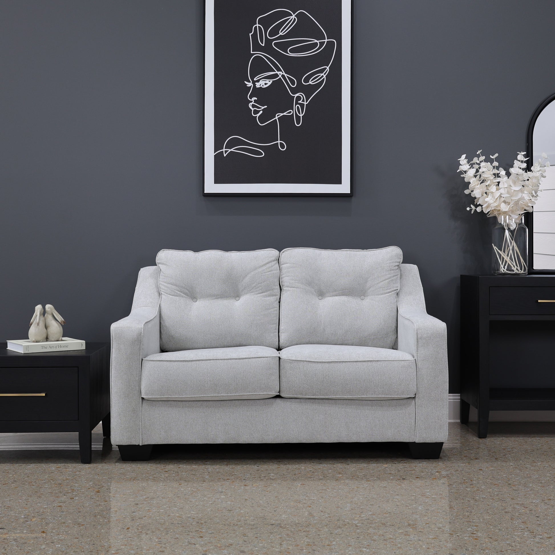 Victoria Loveseat - Light Grey