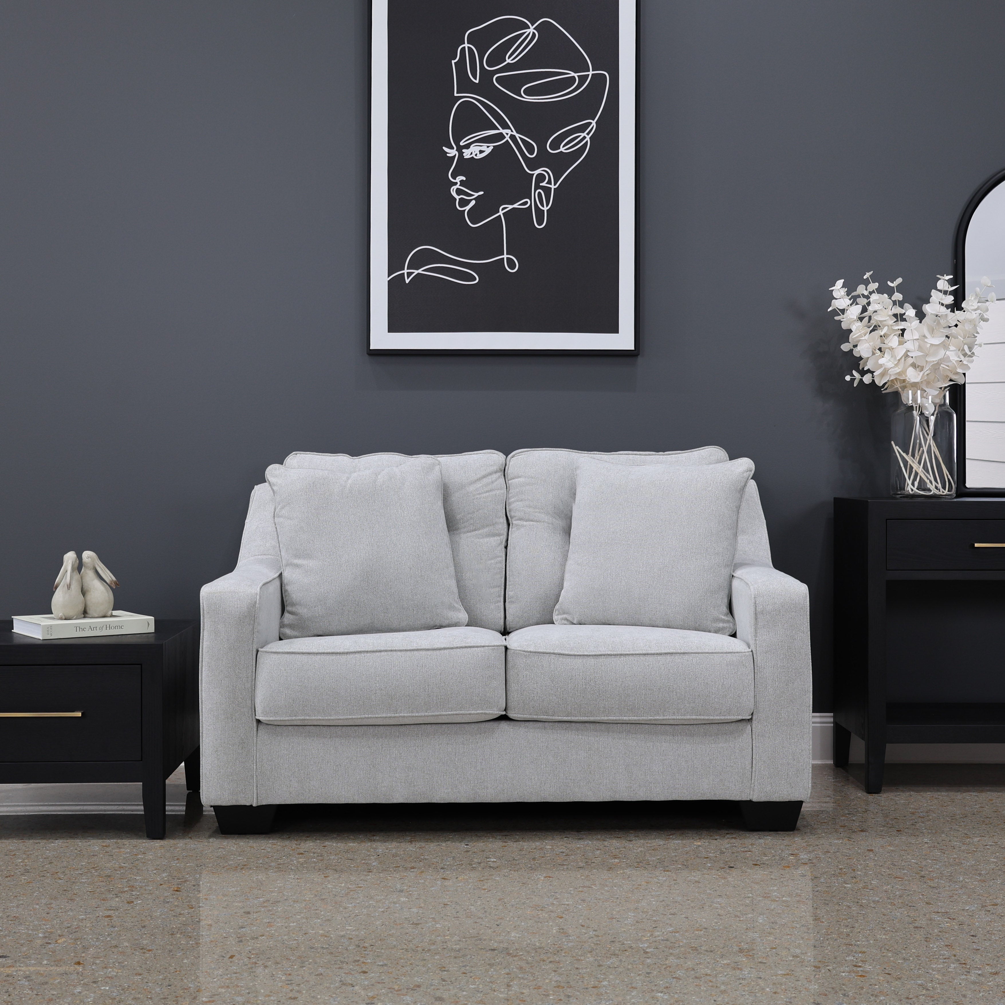 Victoria Loveseat - Light Grey