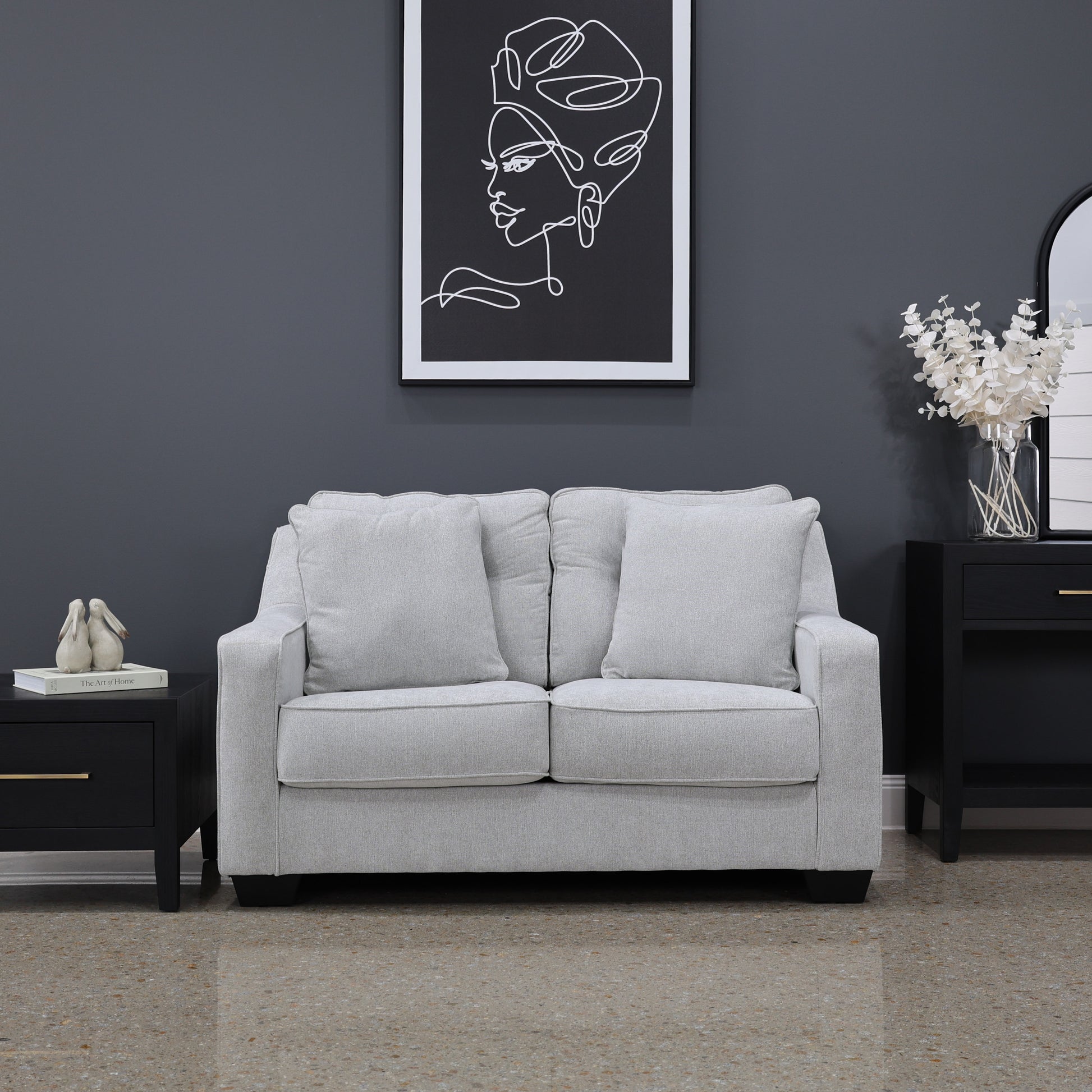 Victoria Loveseat - Light Grey