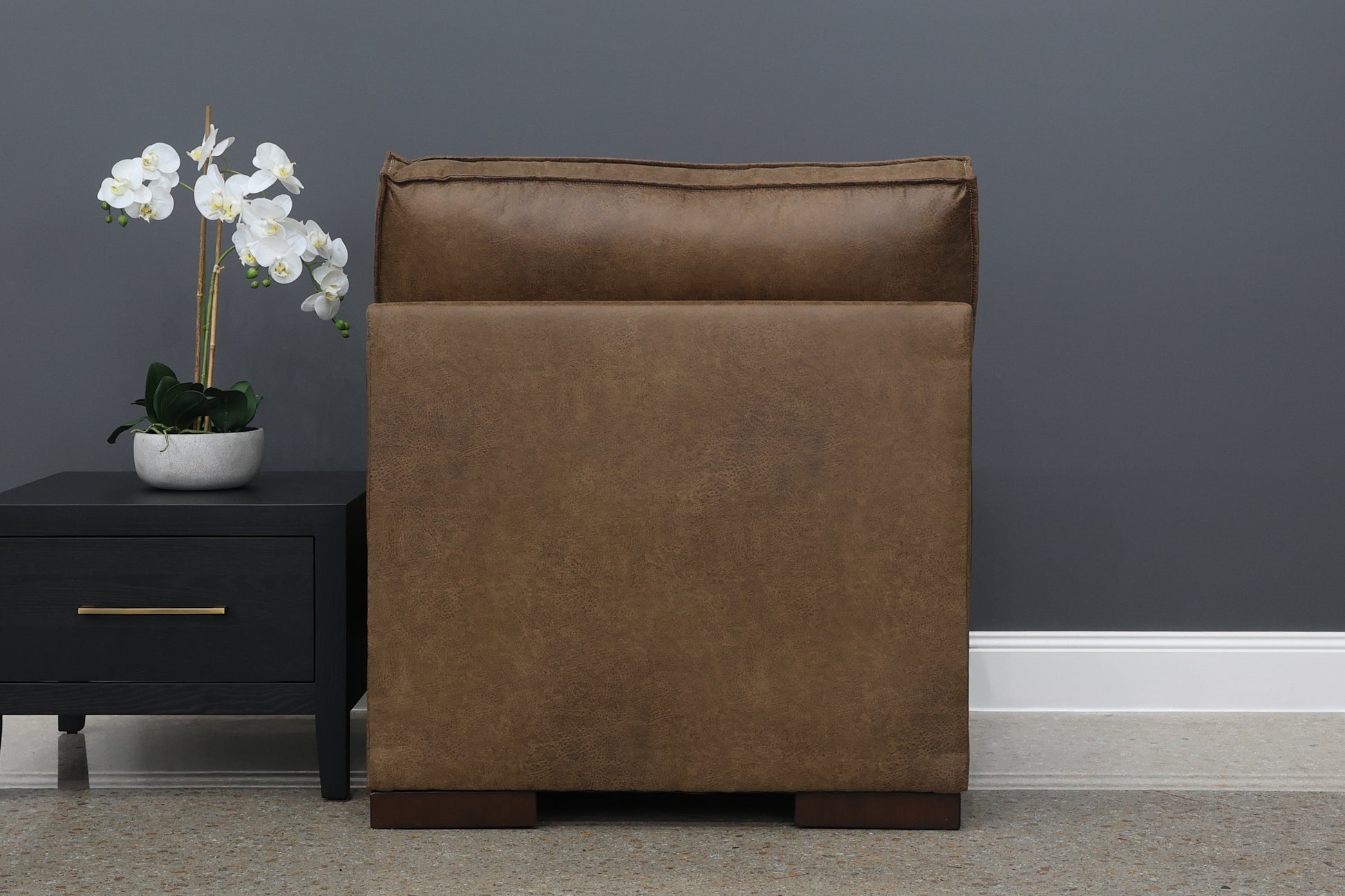 Gembrook Armless Chair - Tan Leather Air