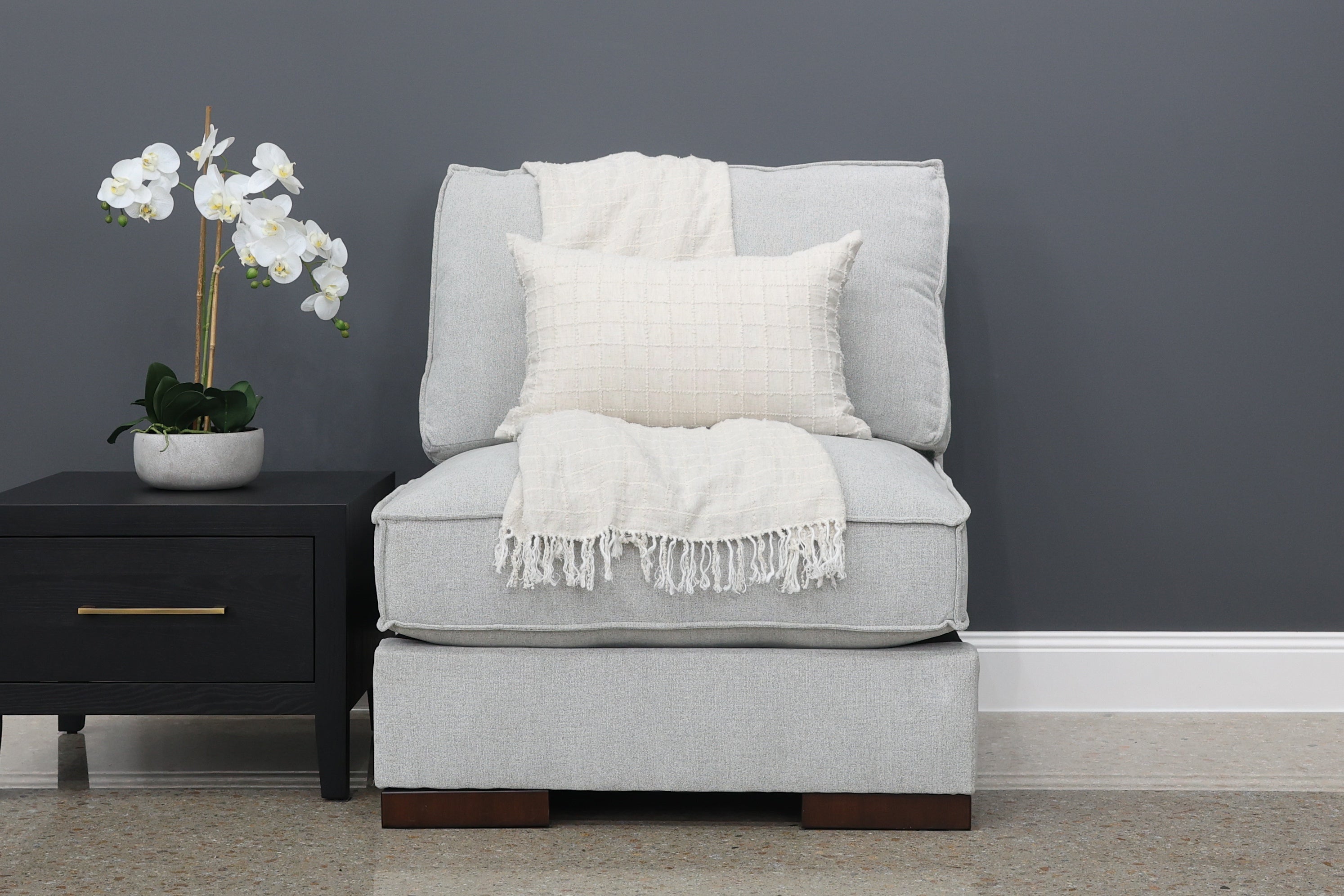 Gembrook Armless Chair - Light Grey