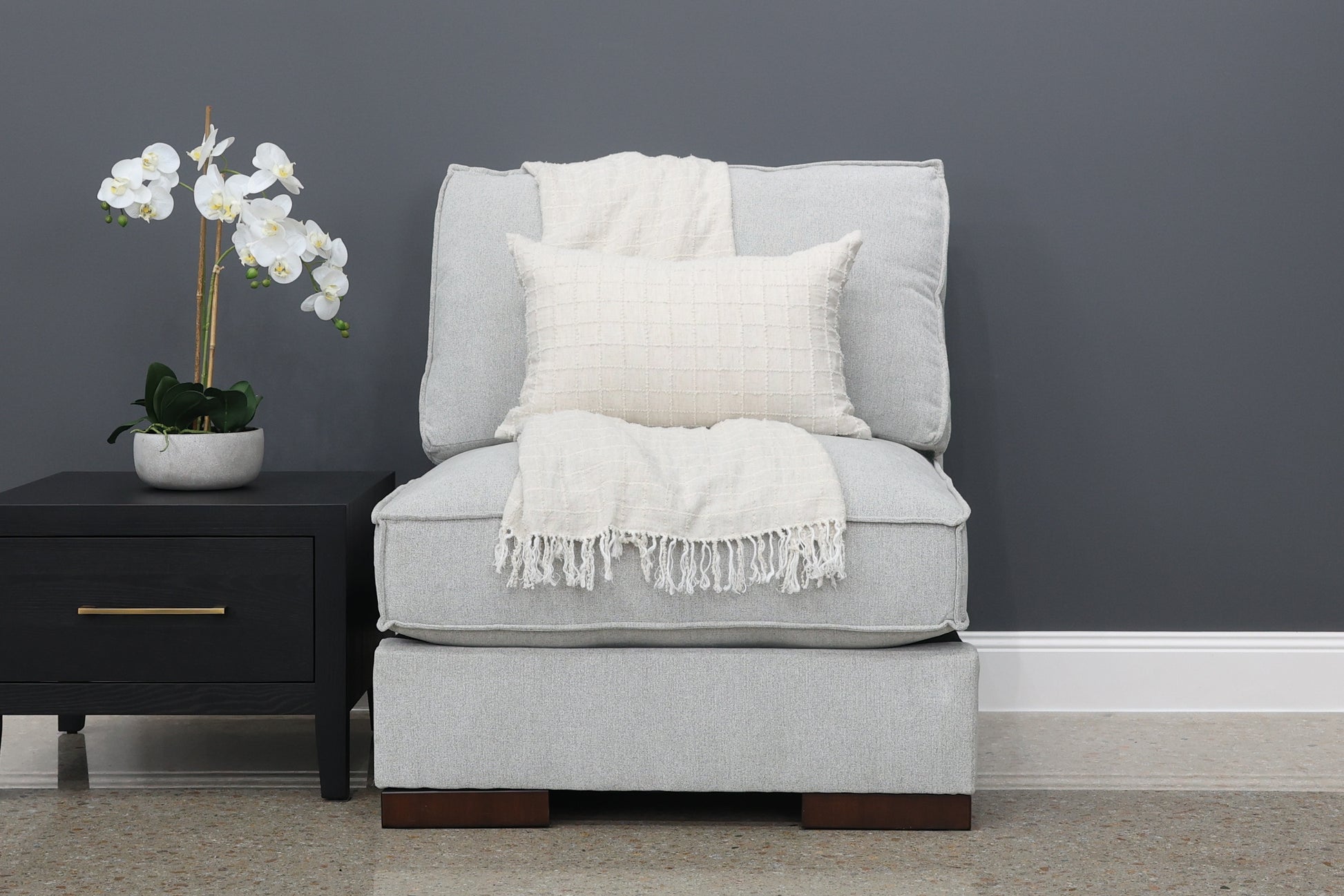 Gembrook Armless Chair - Light Grey