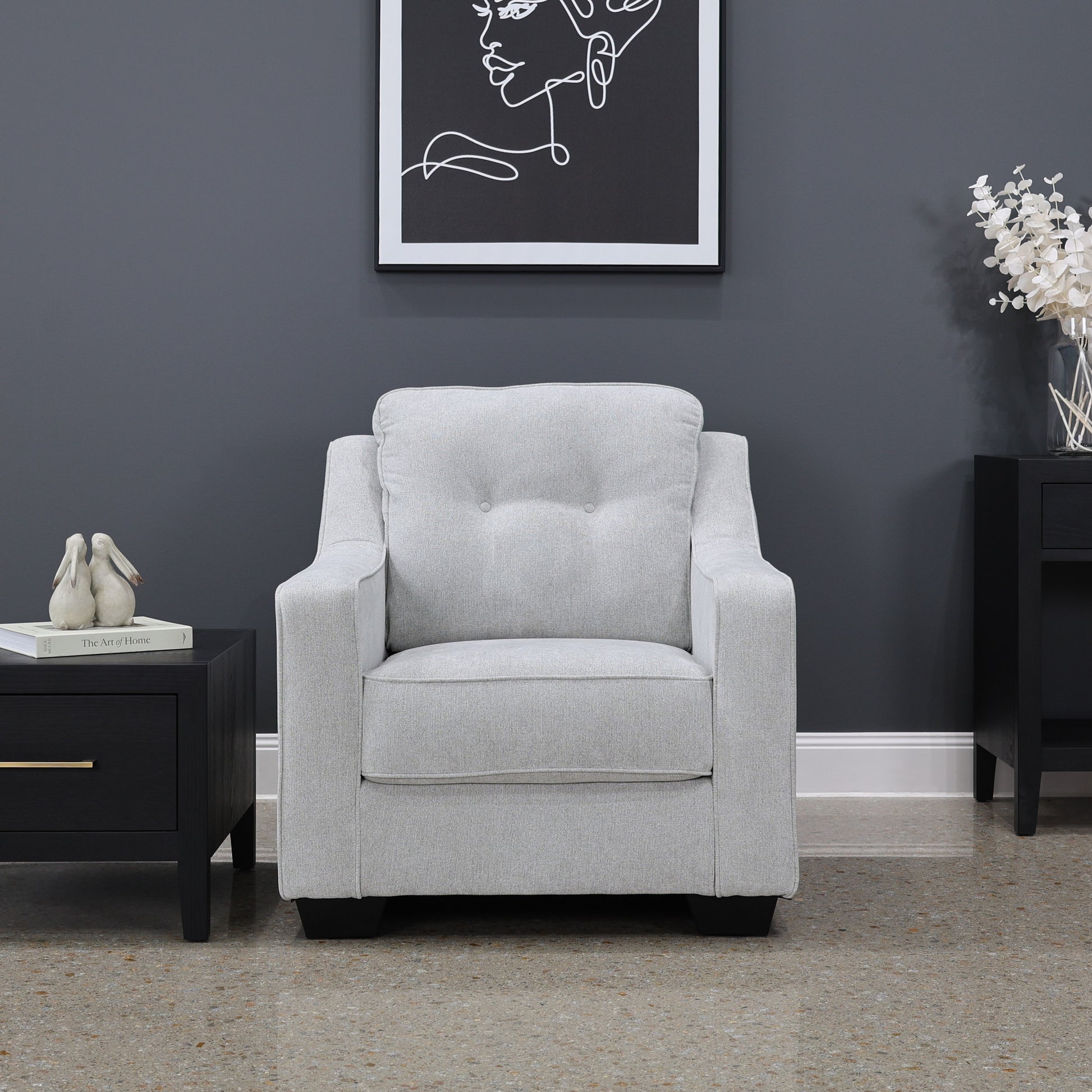 Victoria Armchair - Light Grey