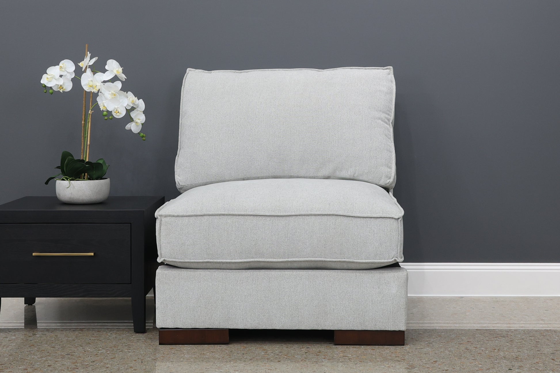 Gembrook Armless Chair - Light Grey