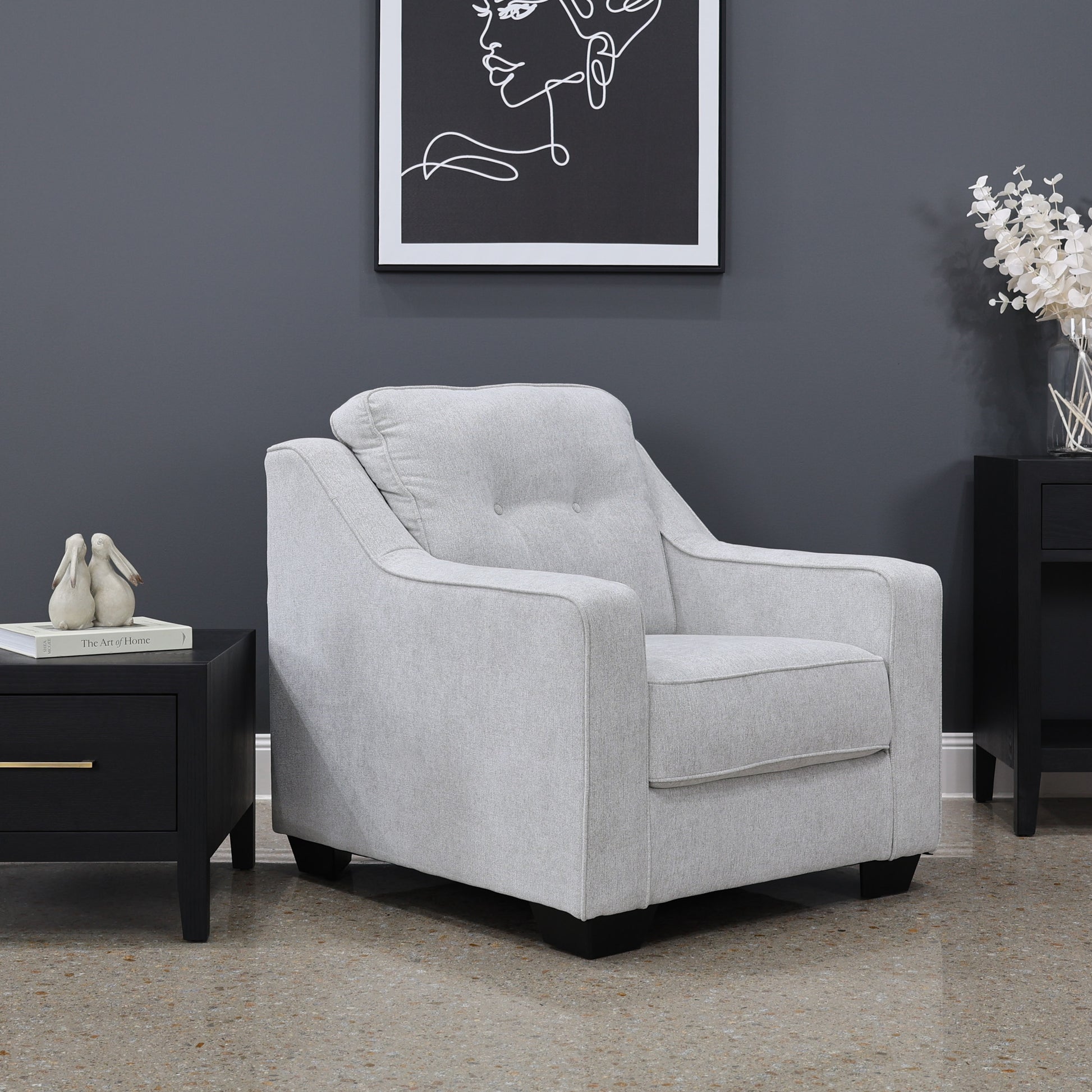 Victoria Armchair - Light Grey