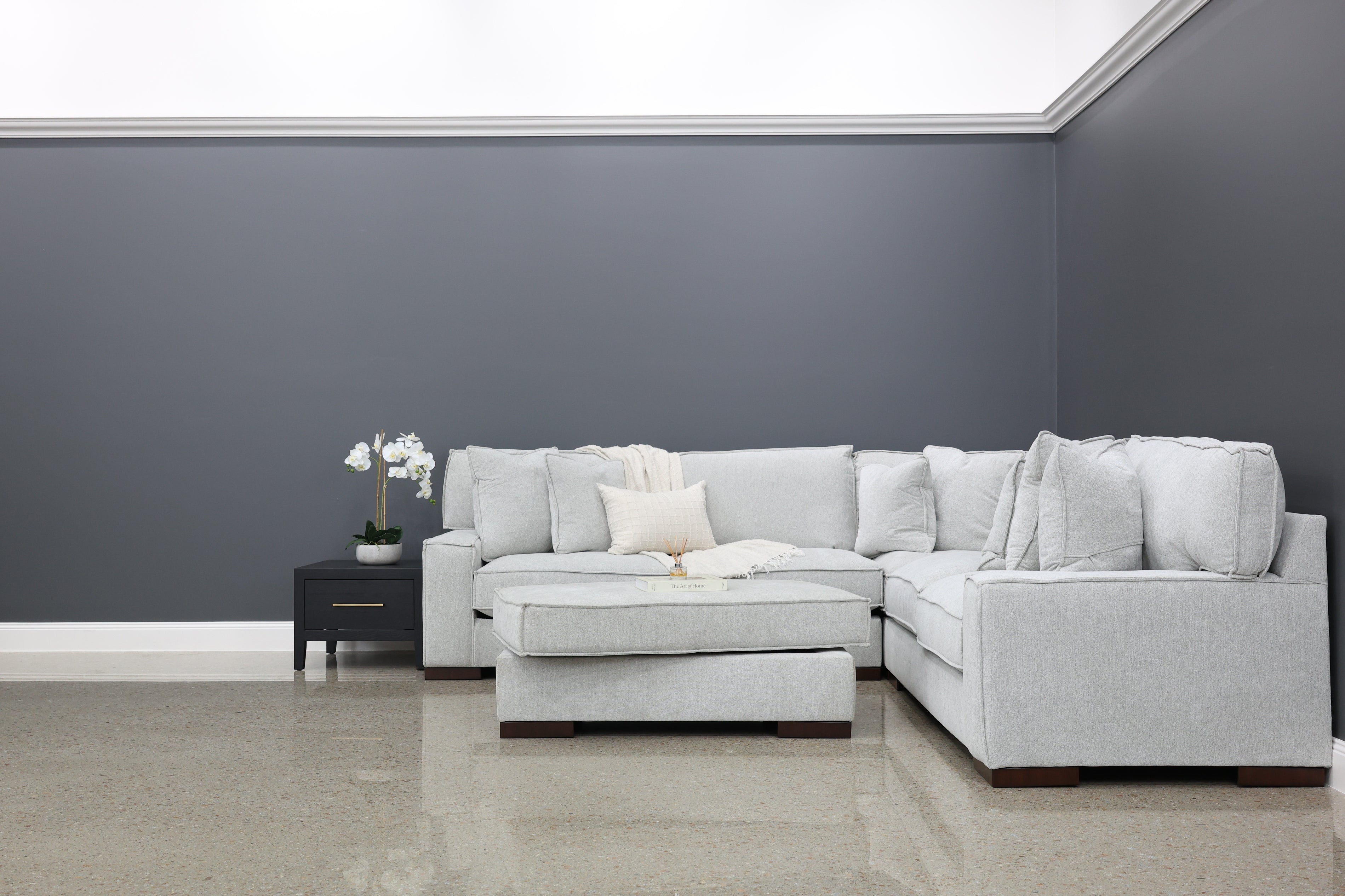 Gembrook Corner Lounge - Light Grey