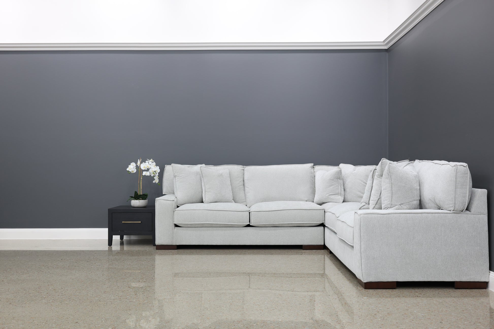 Gembrook Corner Lounge - Light Grey