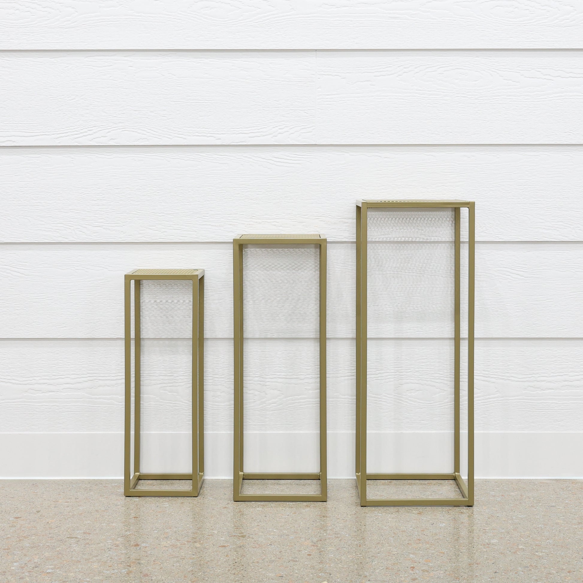 3 Piece Flower Stand - Golden
