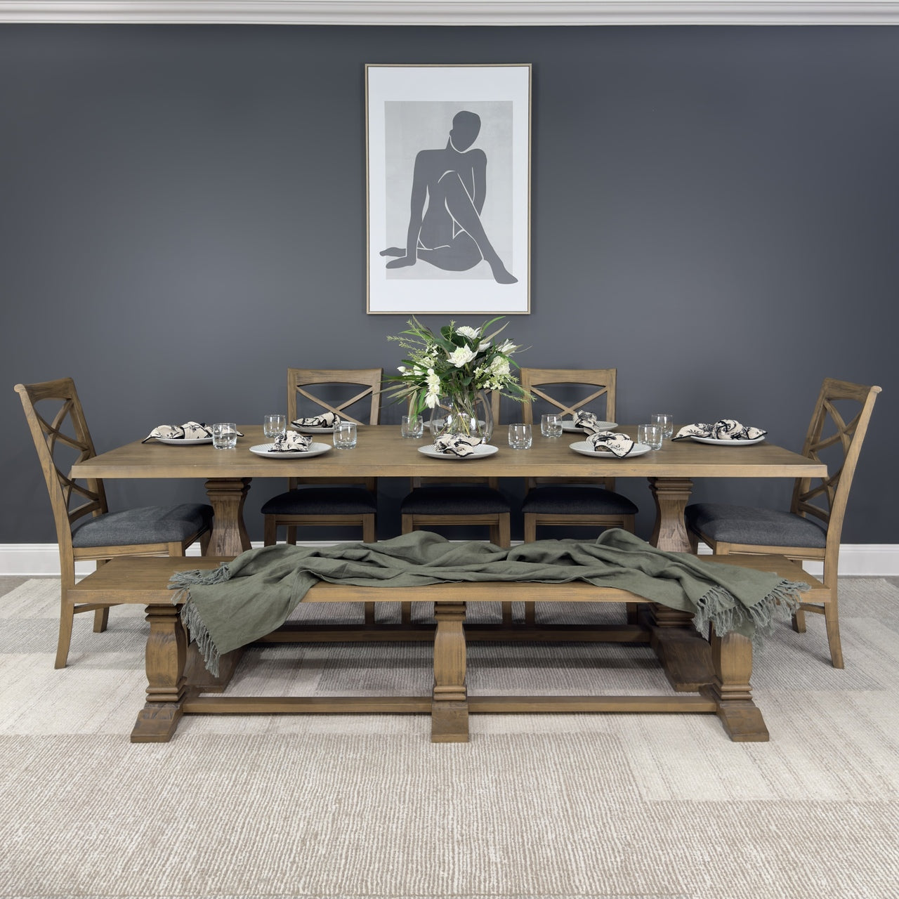 Macedon Dining Table Pedestal Leg