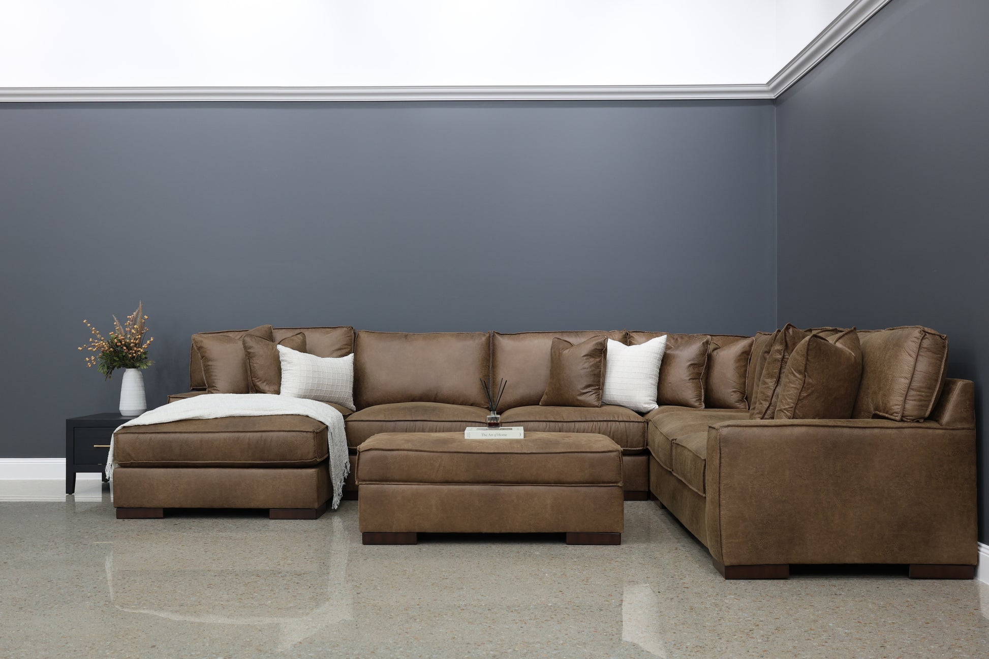 Gembrook Armless Chair - Tan Leather Air