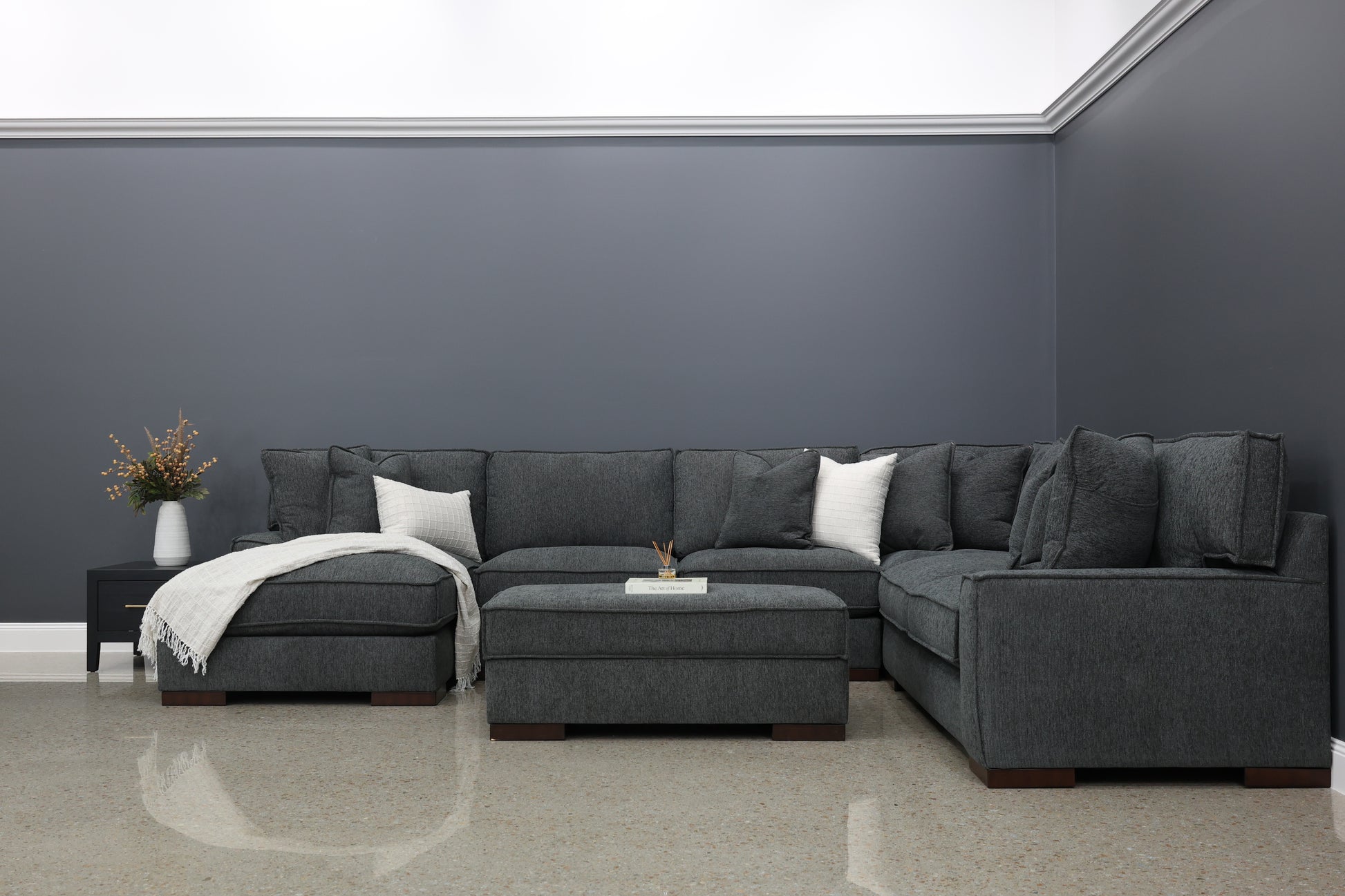 Gembrook Armless Chair - Dark Grey