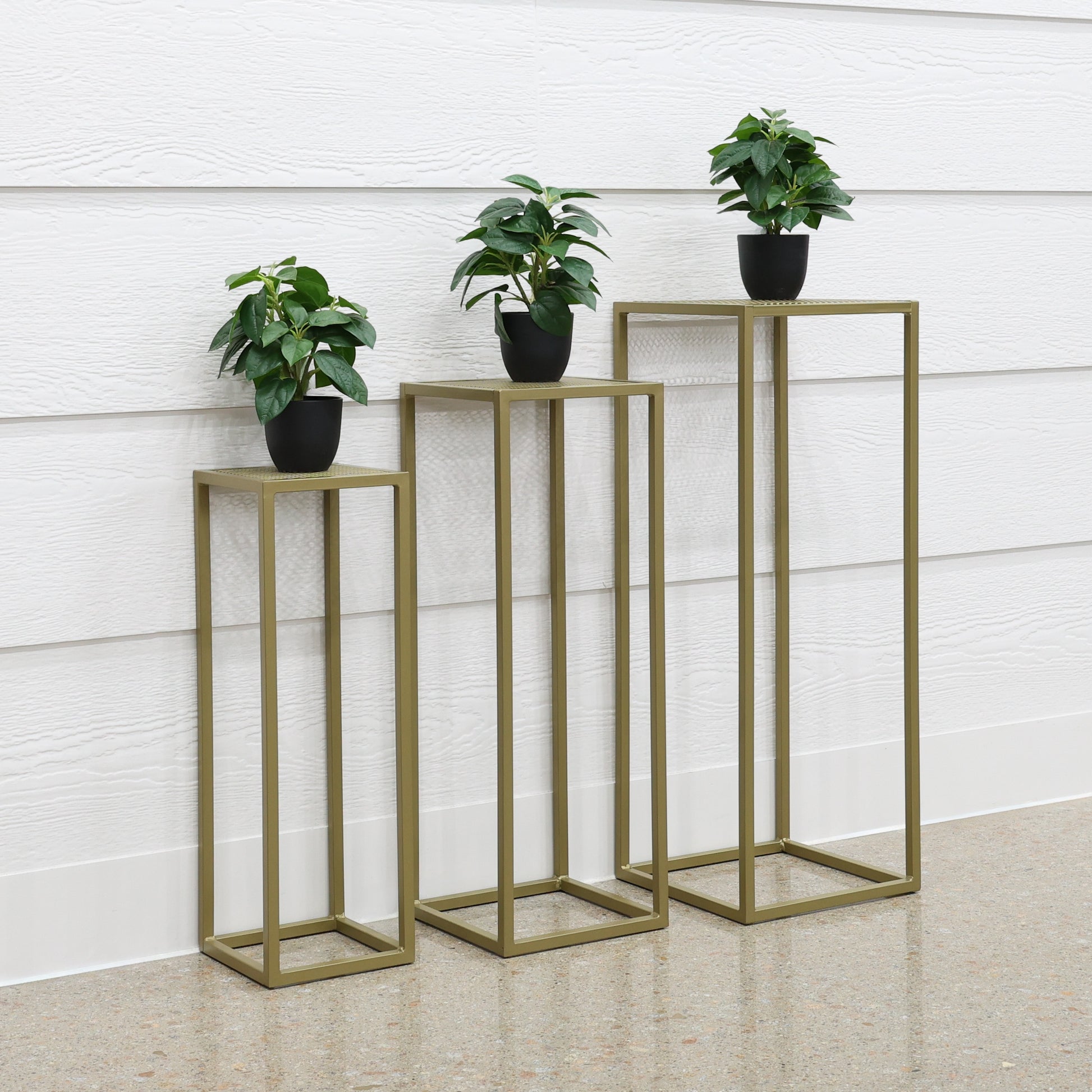 3 Piece Flower Stand - Golden