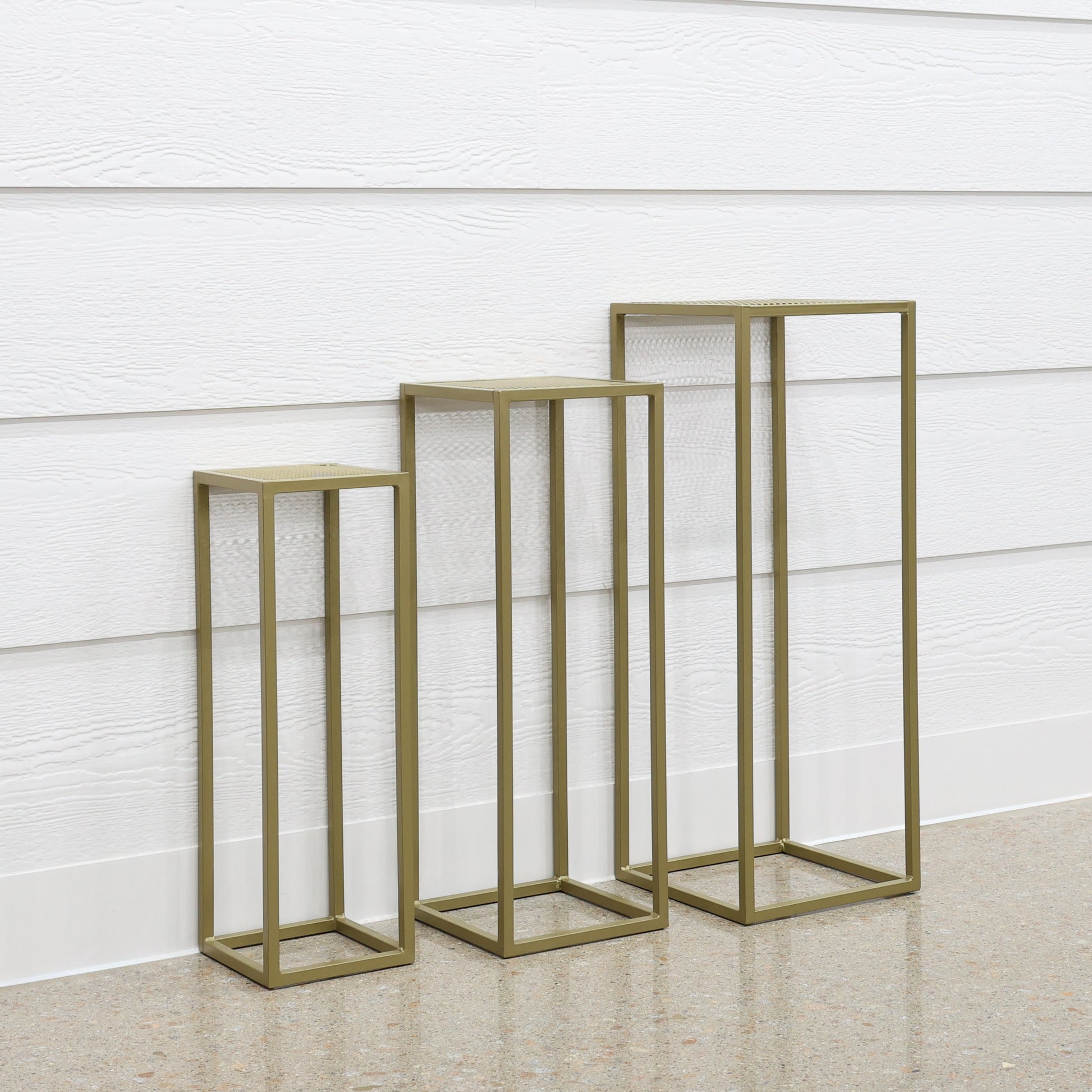 3 Piece Flower Stand - Golden