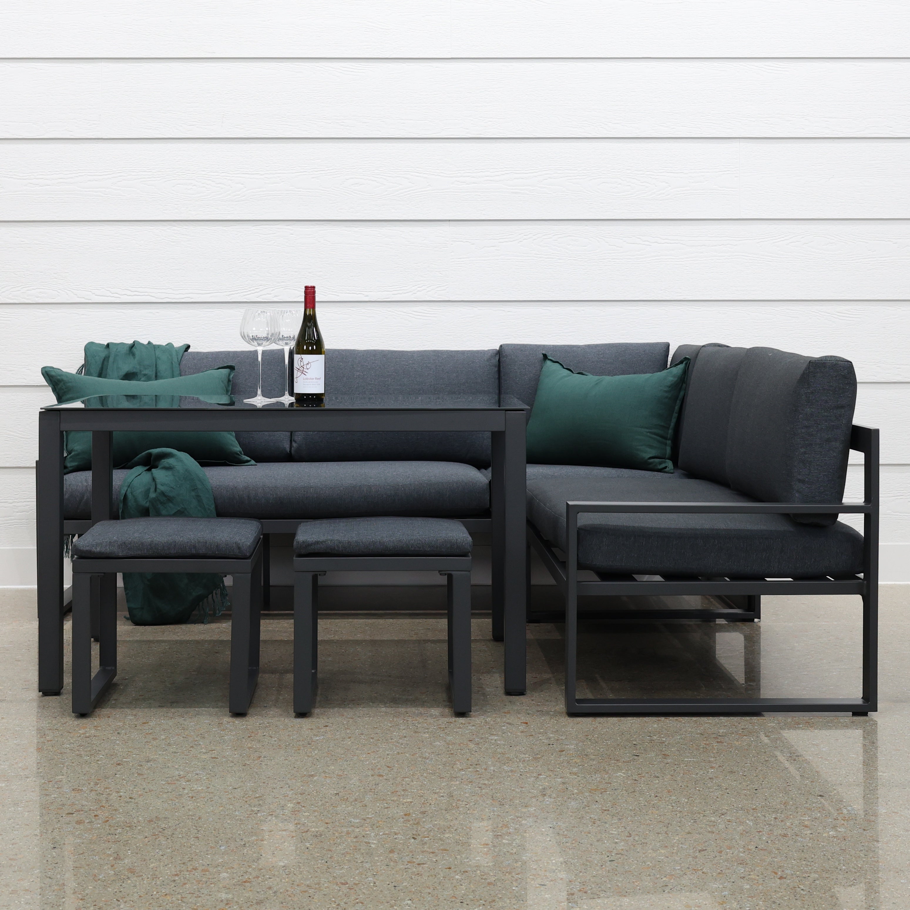 Patmos Outdoor Setting - Charcoal