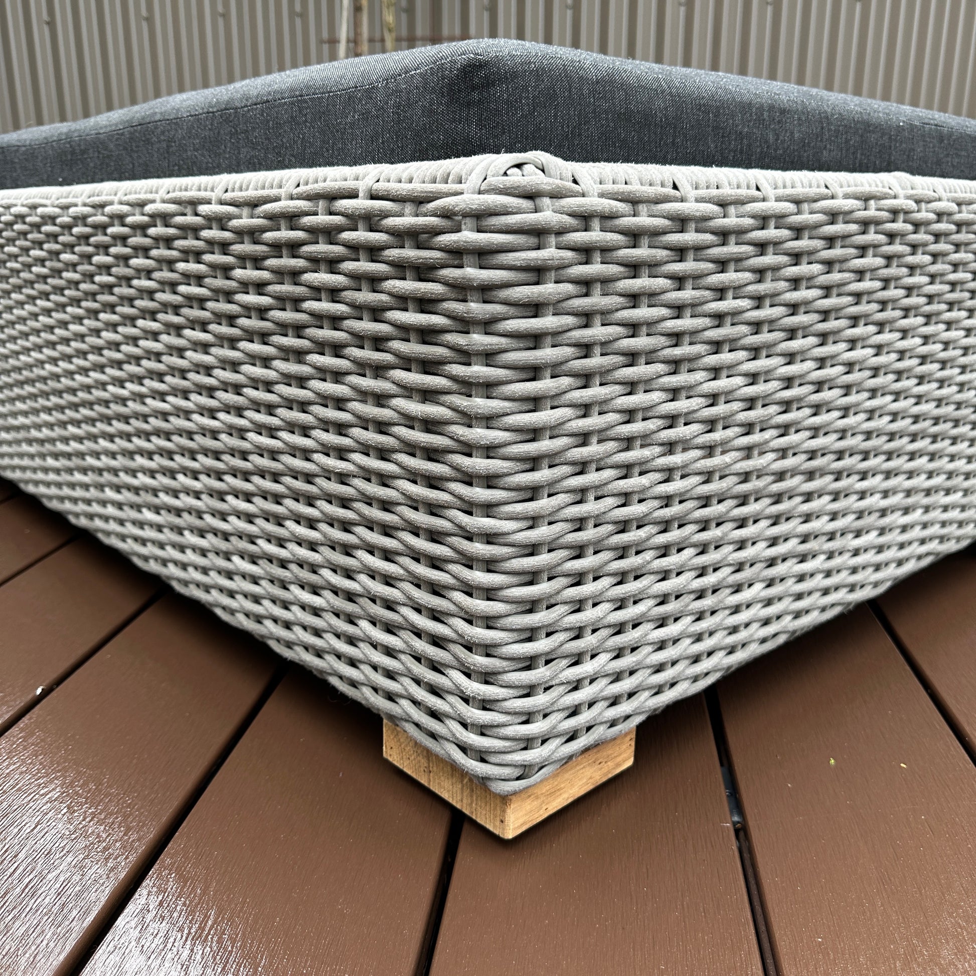 Portsea Single Sun Lounge - Brushed Grey