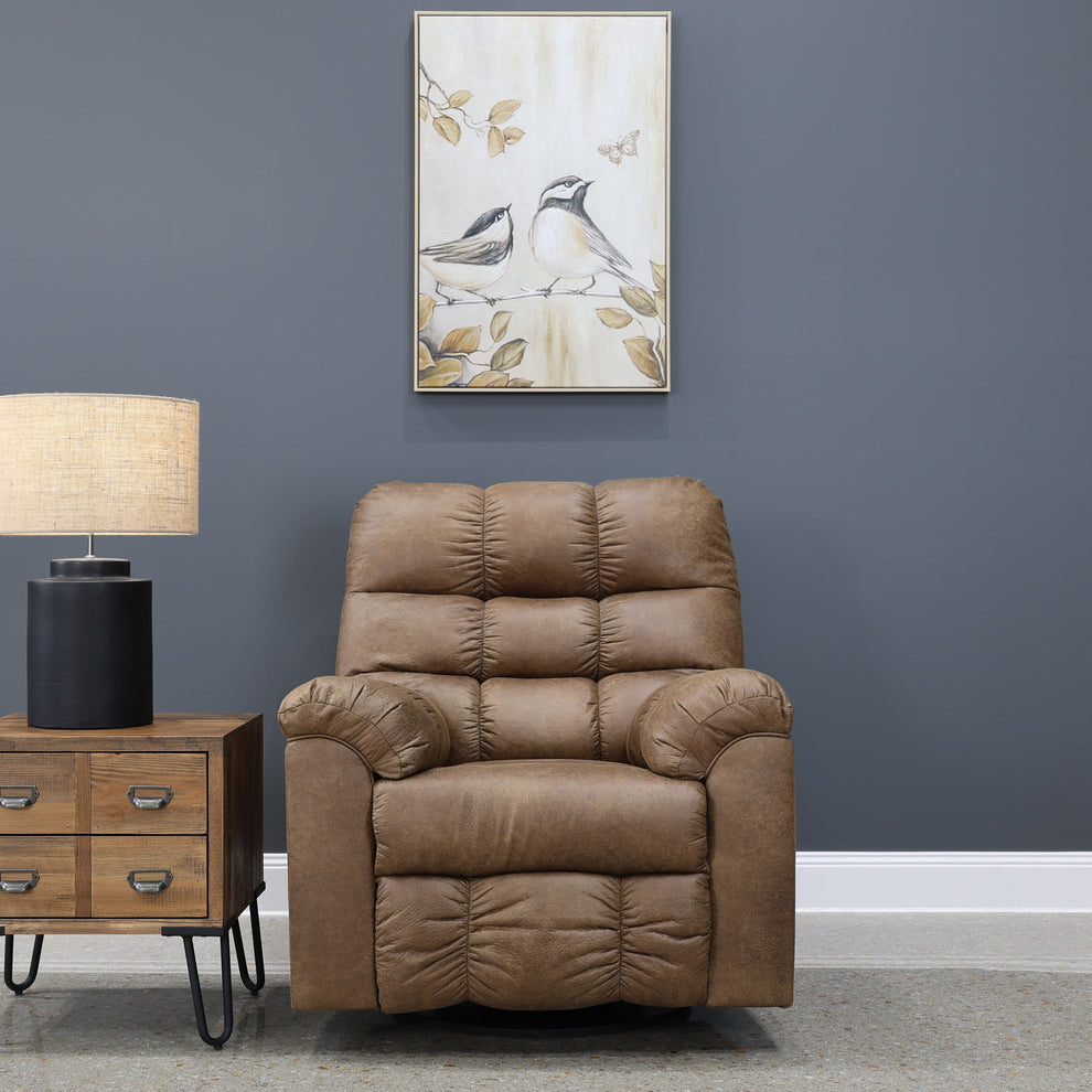 Waldara Swivel Rocker Recliner - Tan – McPhails Furniture
