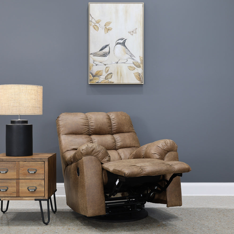 Waldara Swivel Rocker Recliner - Tan – McPhails Furniture