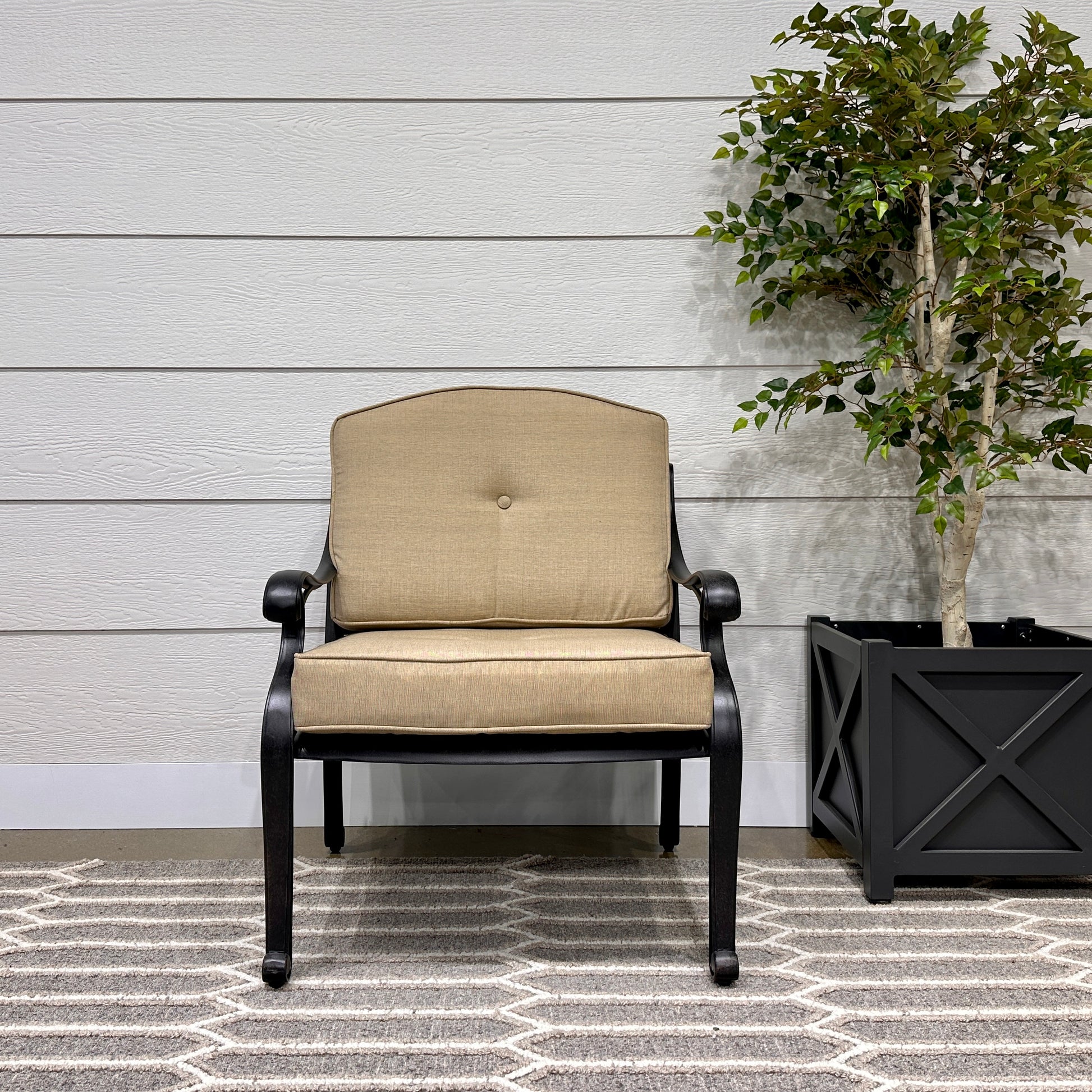 Portarlington Lounge Chair With Cushions - Bronze