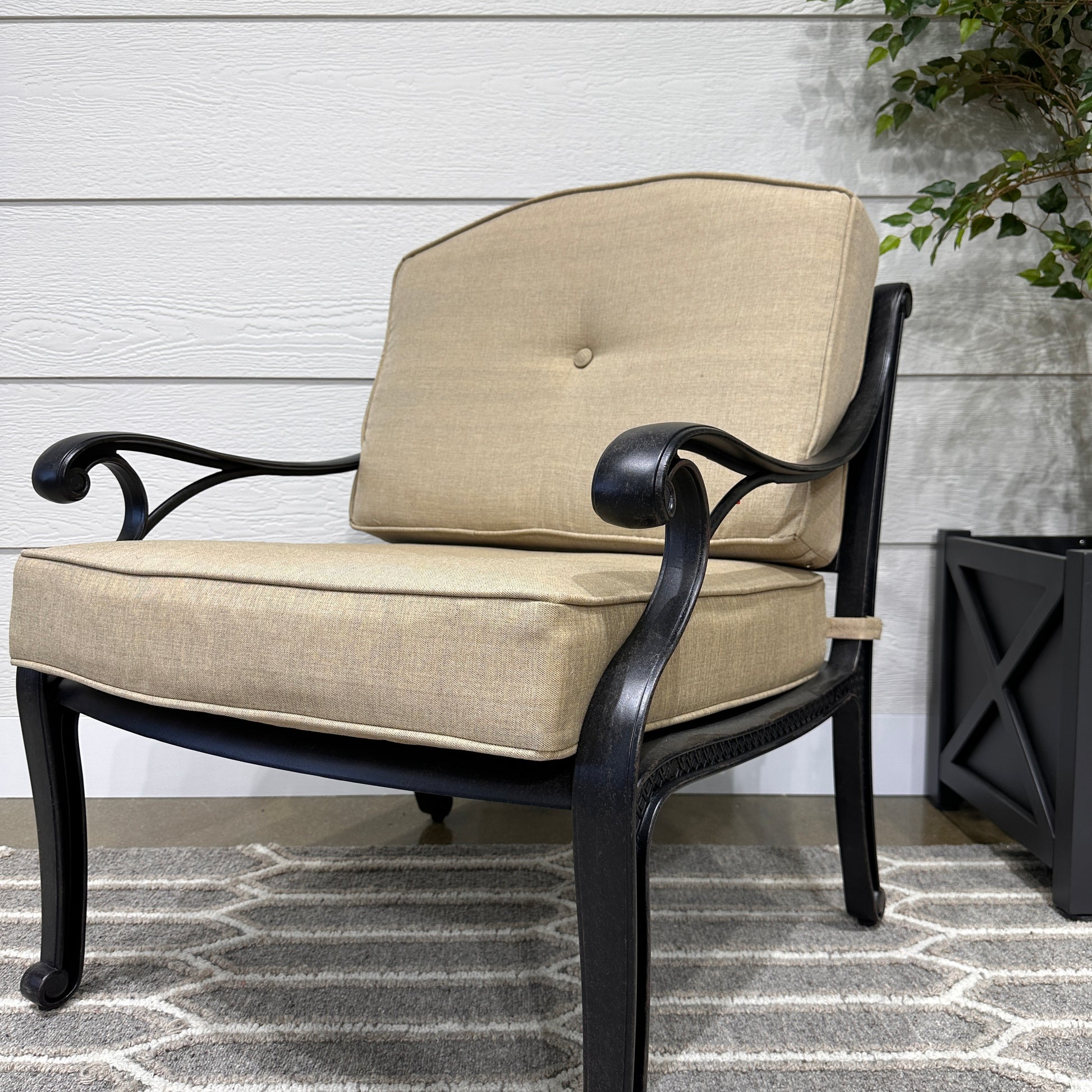 Portarlington Lounge Chair With Cushions - Bronze