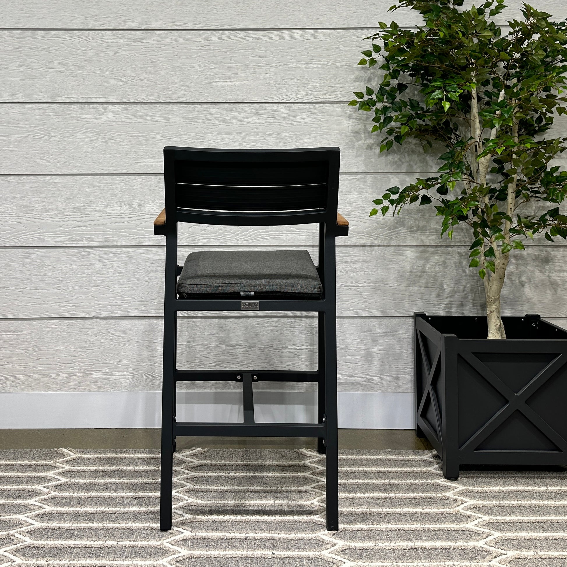 Sorrento Bar Chair w/ Arms - Black