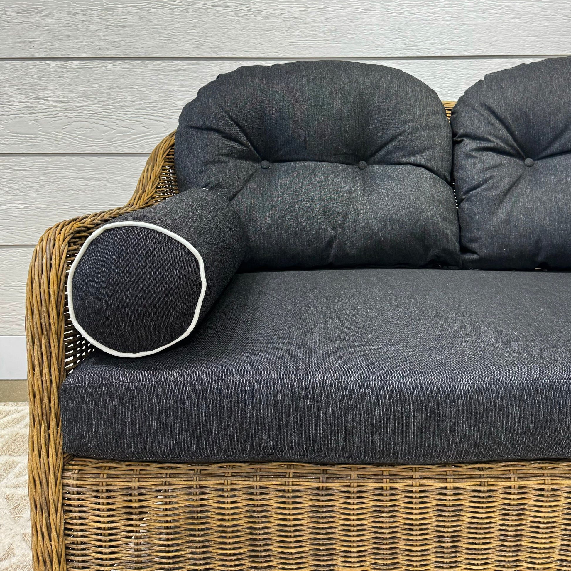 Mulwala Loveseat - Brushed Wheat / Denim Grey
