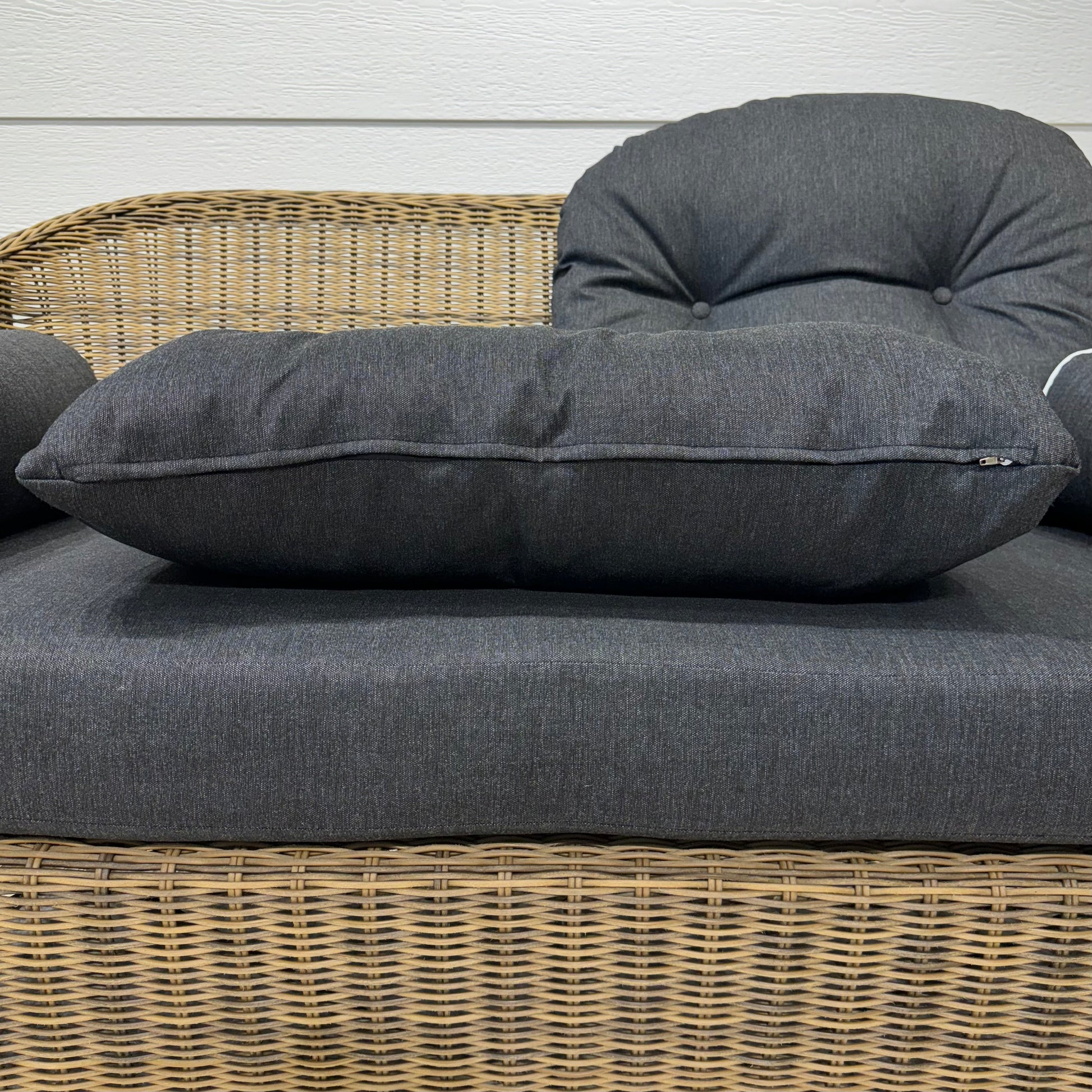 Mulwala Loveseat - Brushed Wheat / Denim Grey