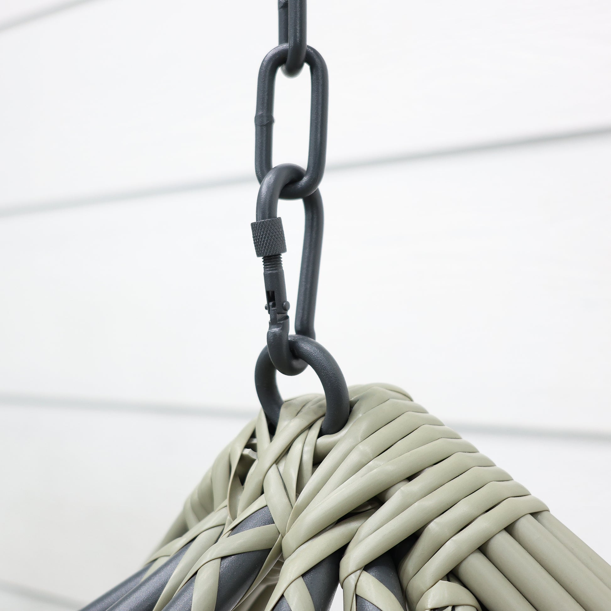 Oceana Outdoor Hanging Egg Chair in Slate Grey with Stand