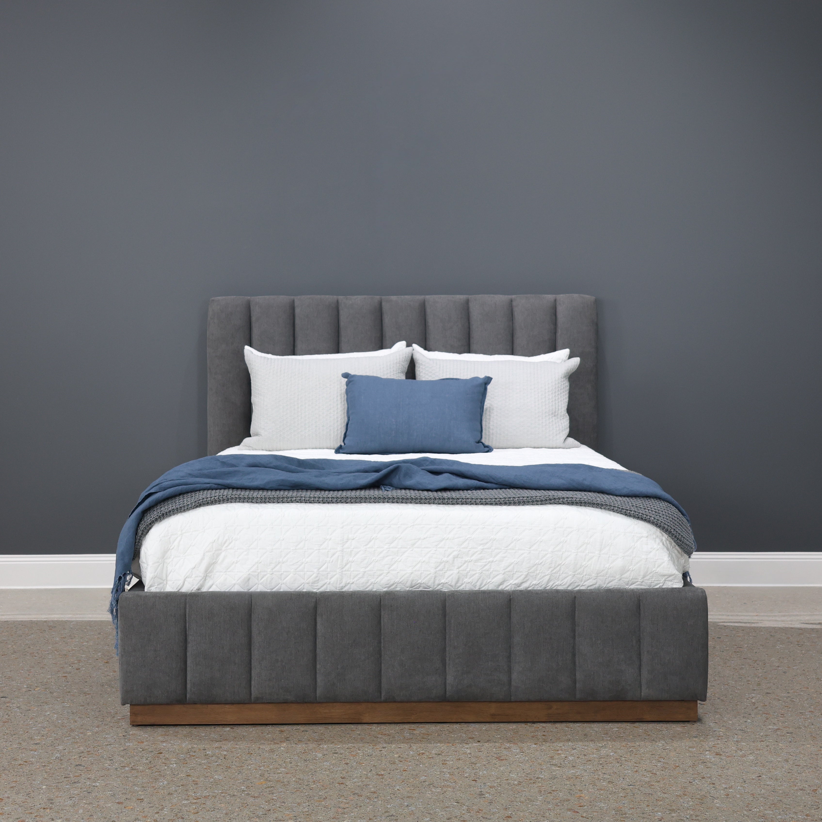 Melbourne Bed - Dark Grey