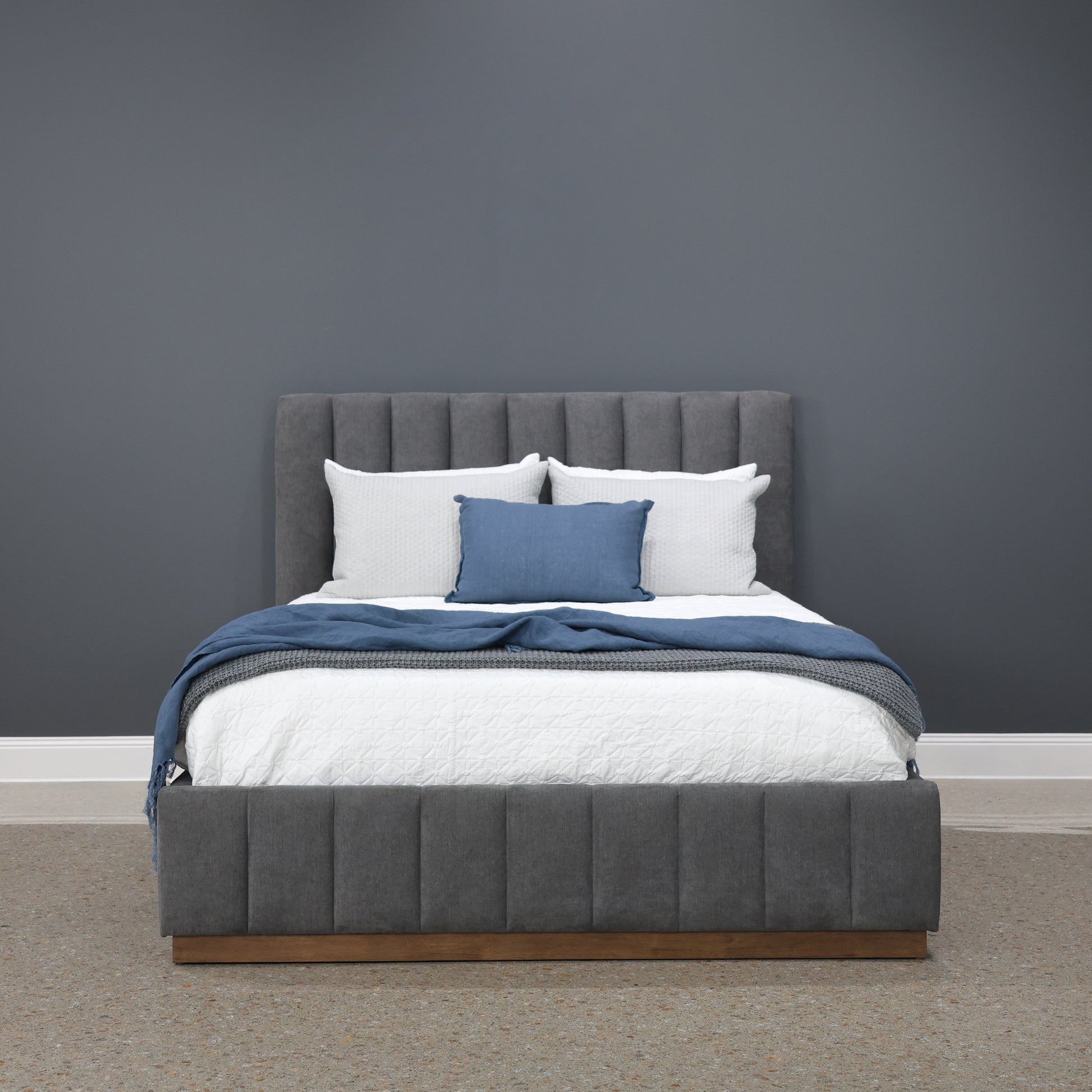 Melbourne Bed - Dark Grey