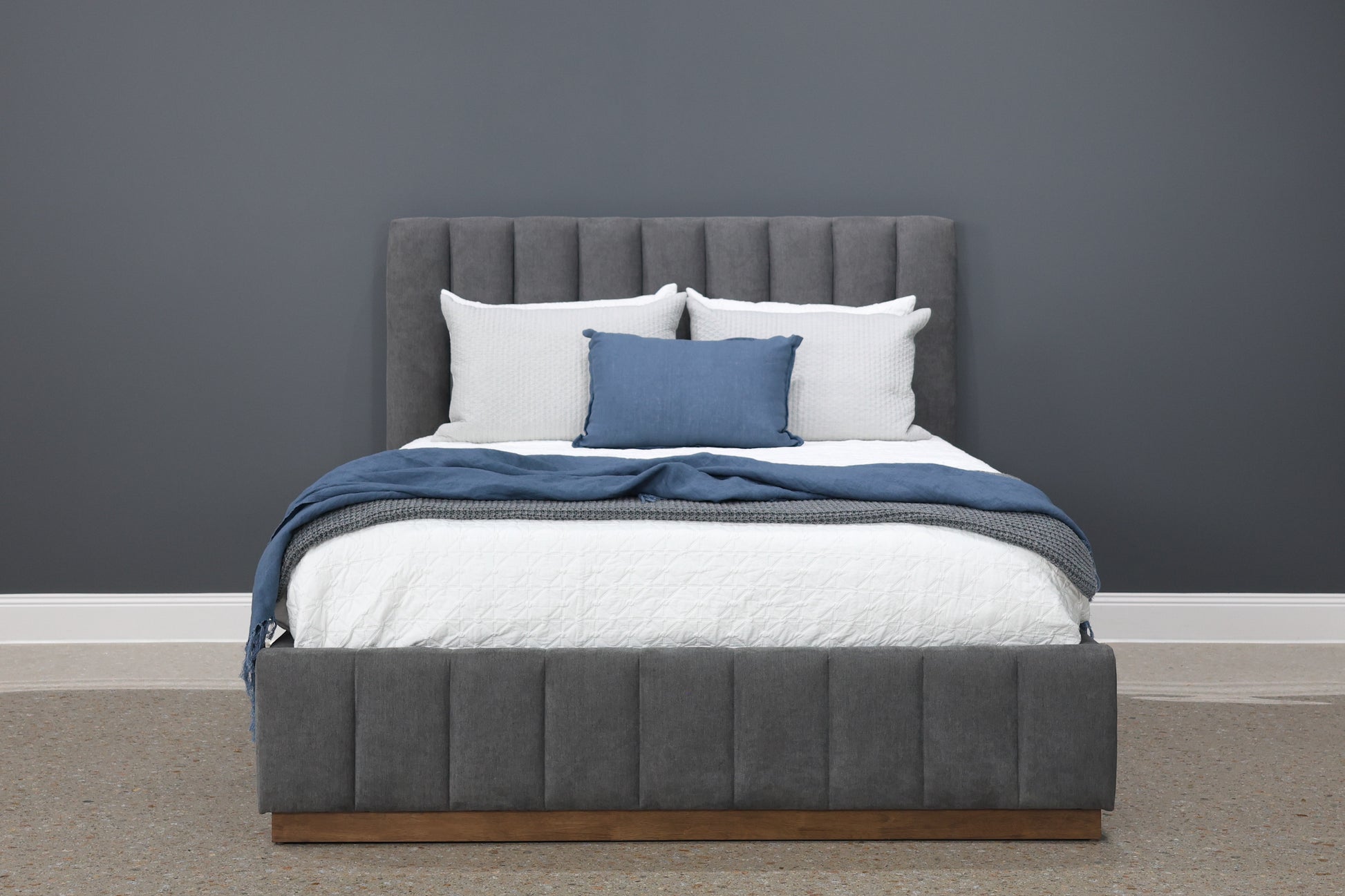 Melbourne Bed - Dark Grey