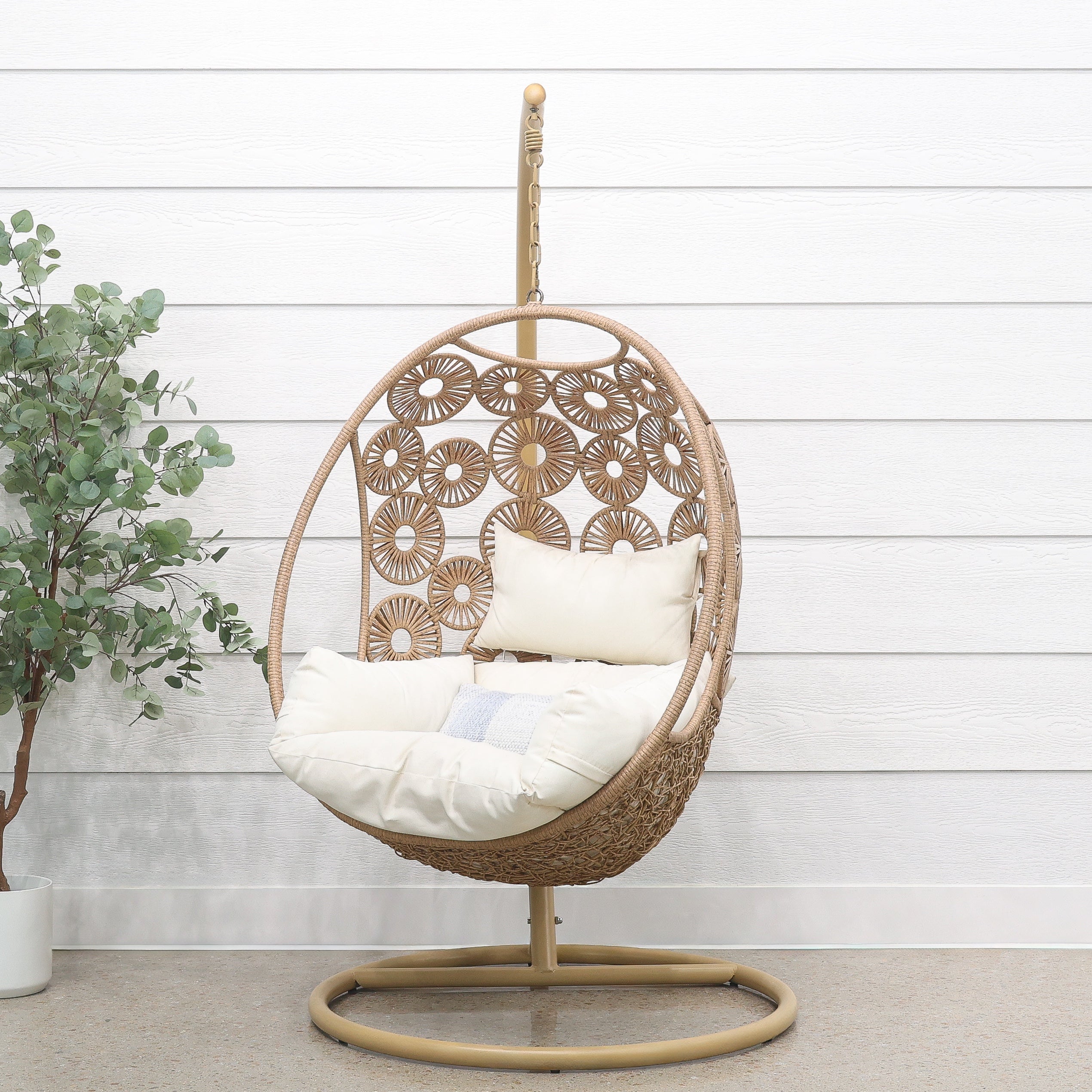 Havana Hanging Egg Chair - Sand