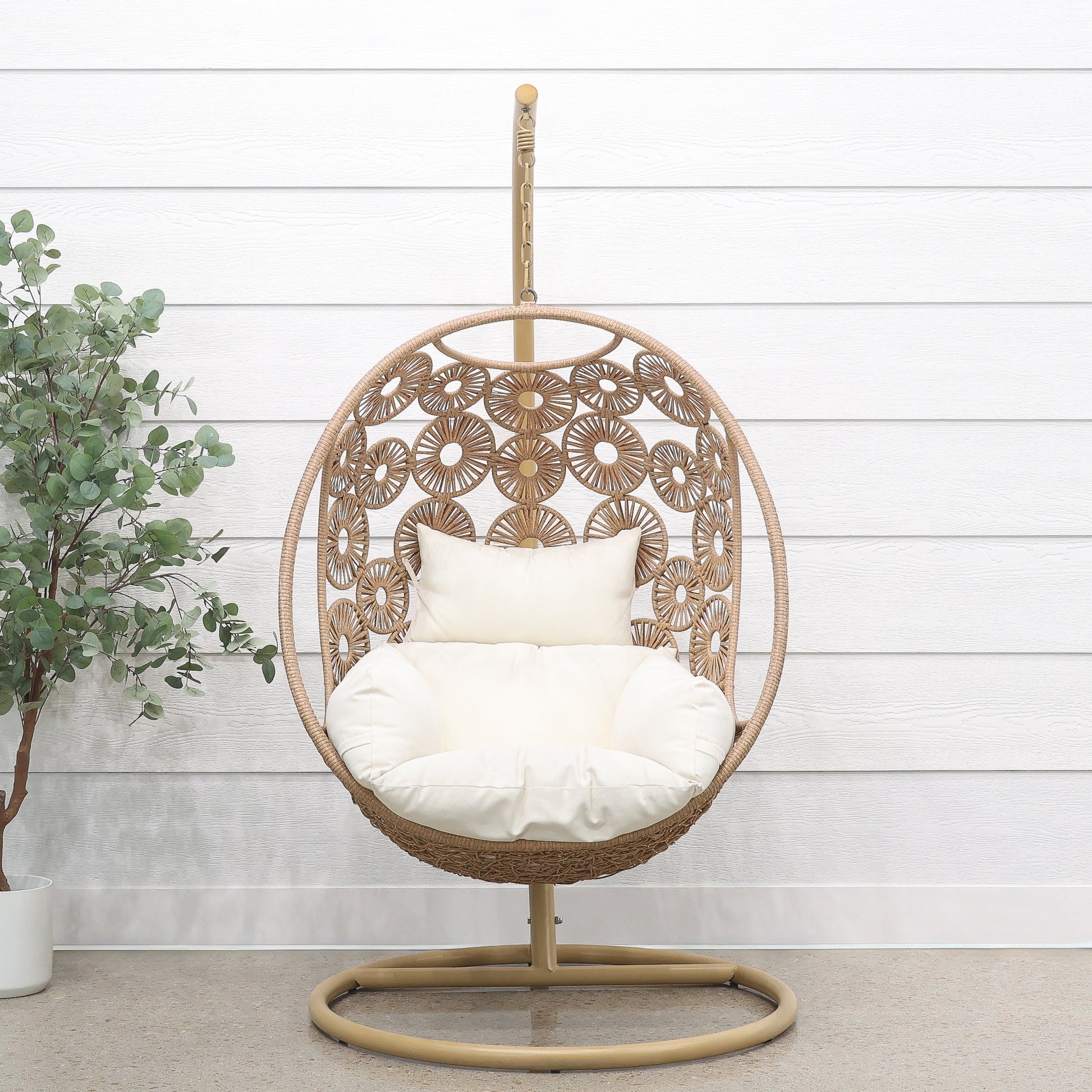 Havana Hanging Egg Chair - Sand