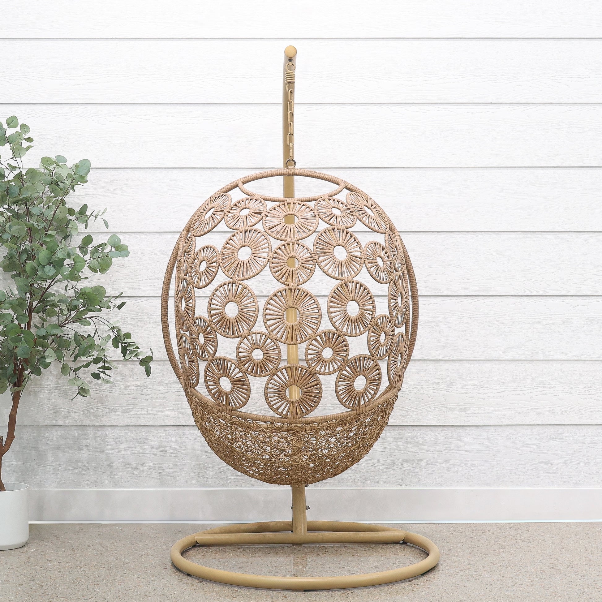 Havana Hanging Egg Chair - Sand