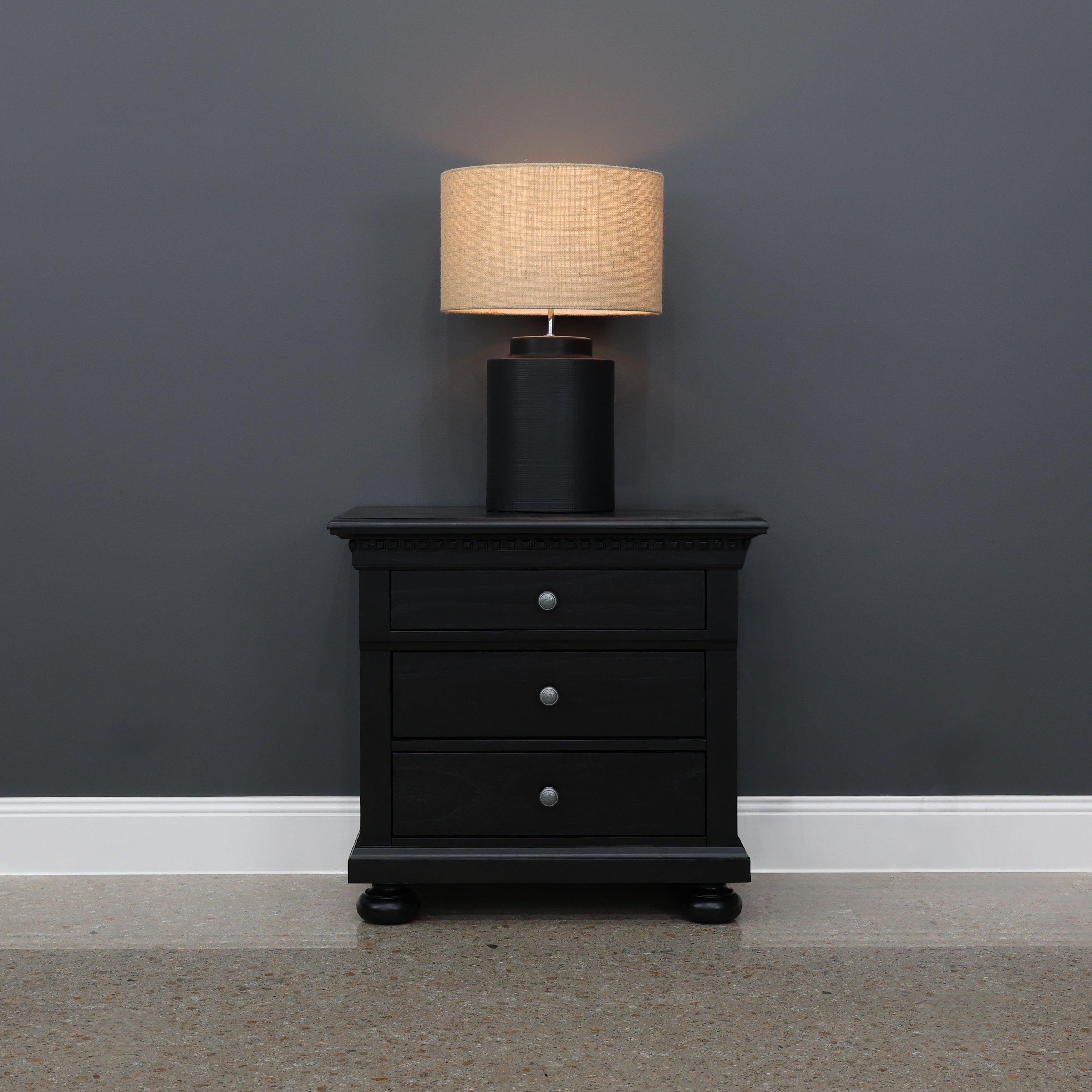 Adelaide Bedside Table - Urban Black