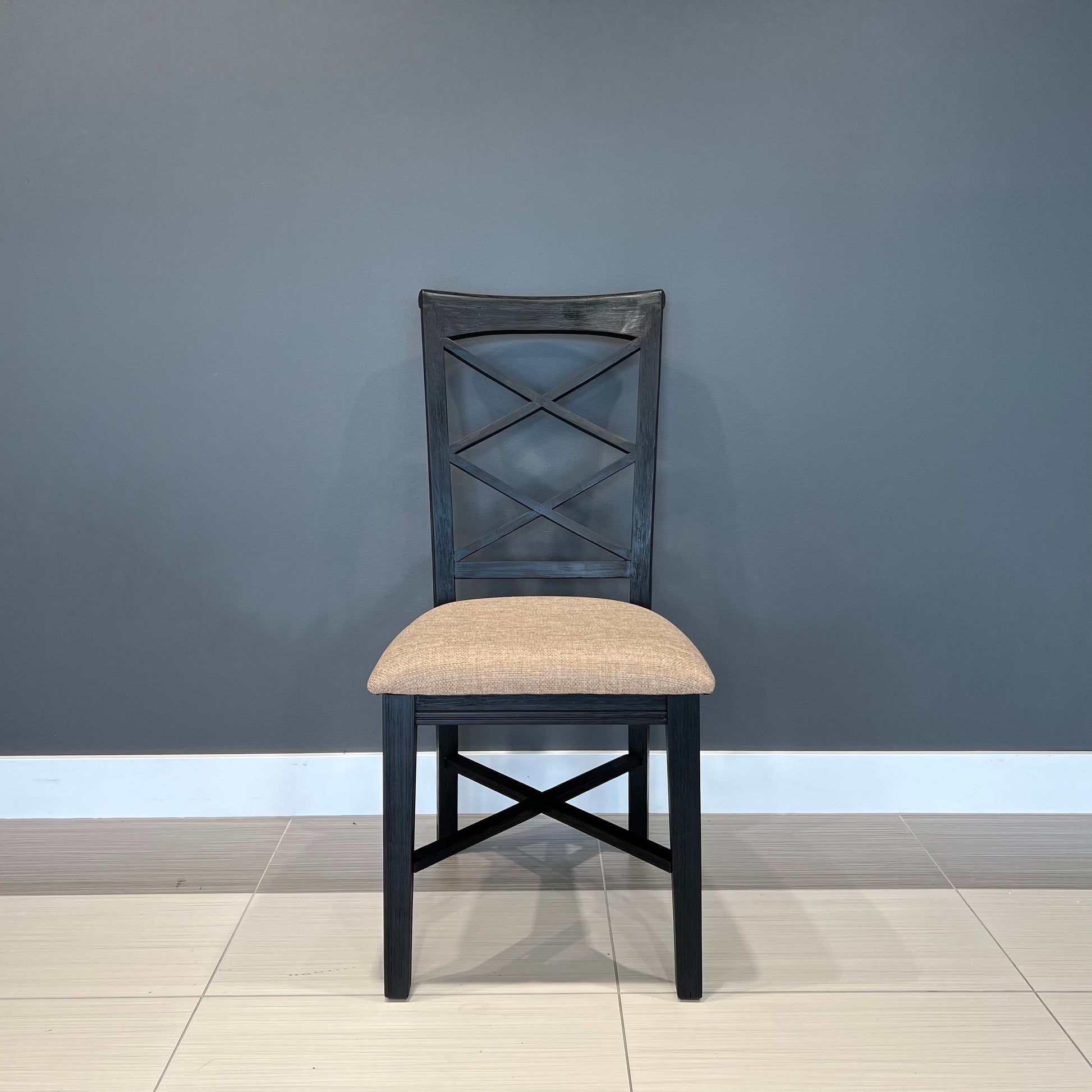 Provedore Dining Chair - Black w/ Bali Fabric