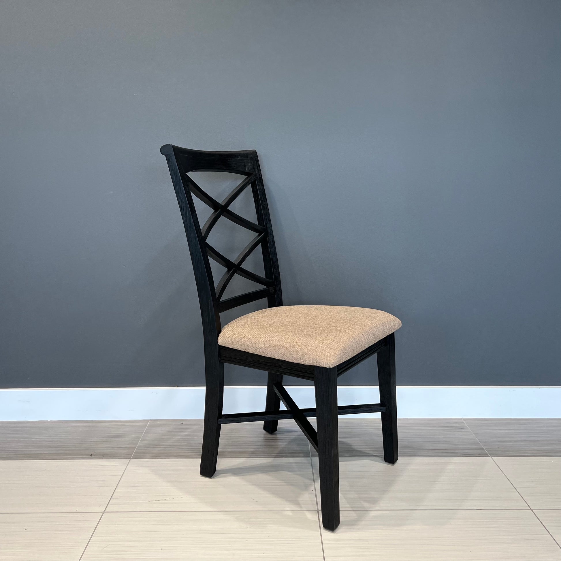 Provedore Dining Chair - Black w/ Bali Fabric