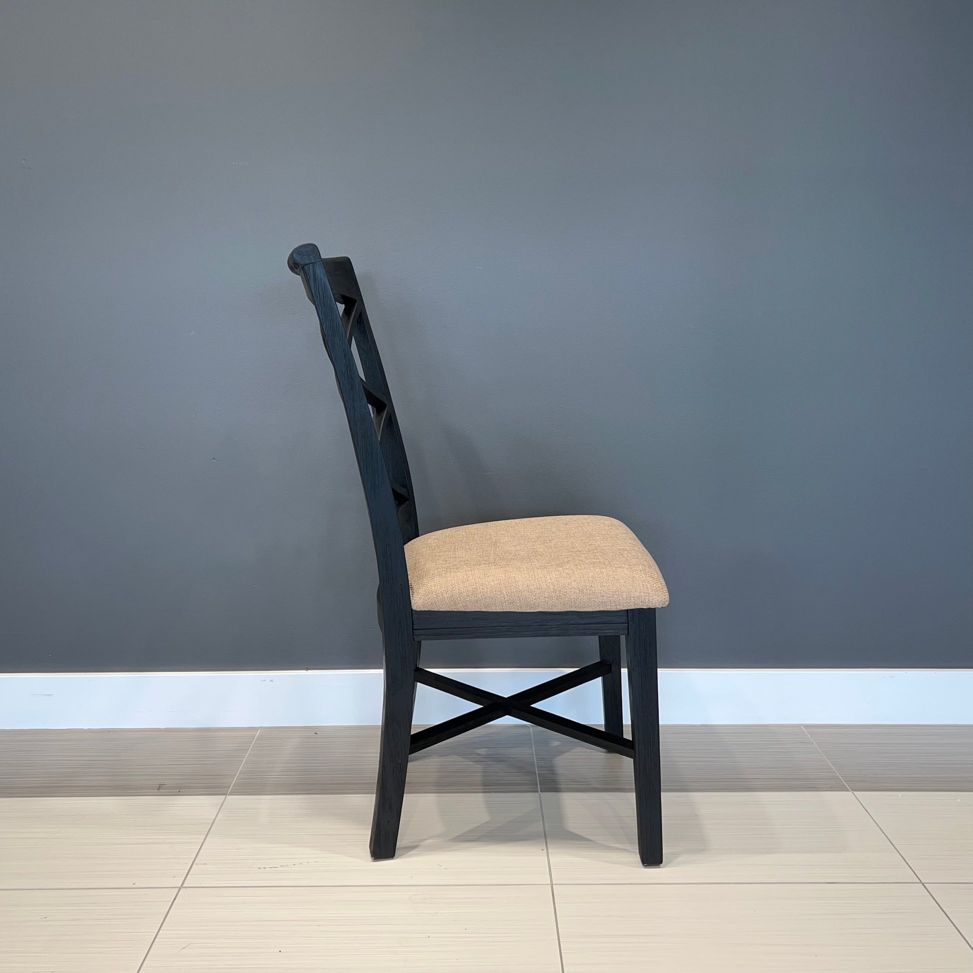 Provedore Dining Chair - Black w/ Bali Fabric