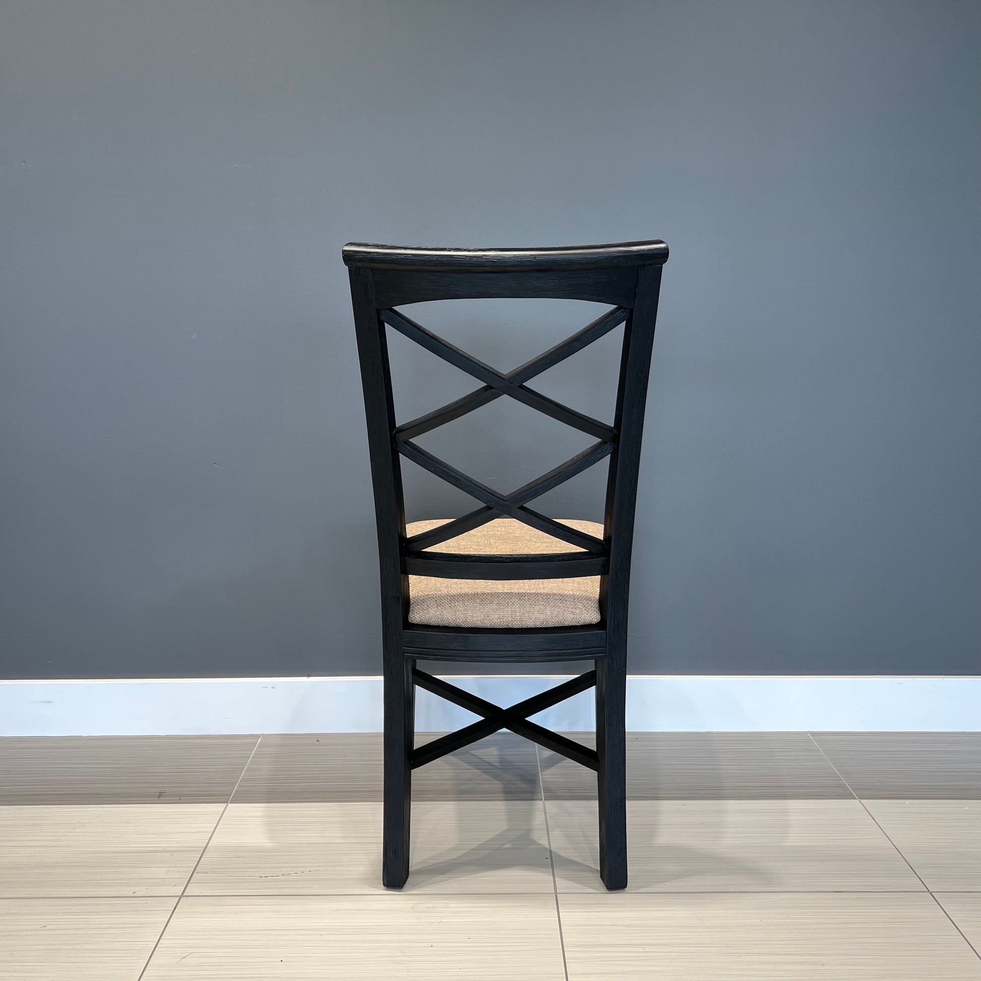 Provedore Dining Chair - Black w/ Bali Fabric