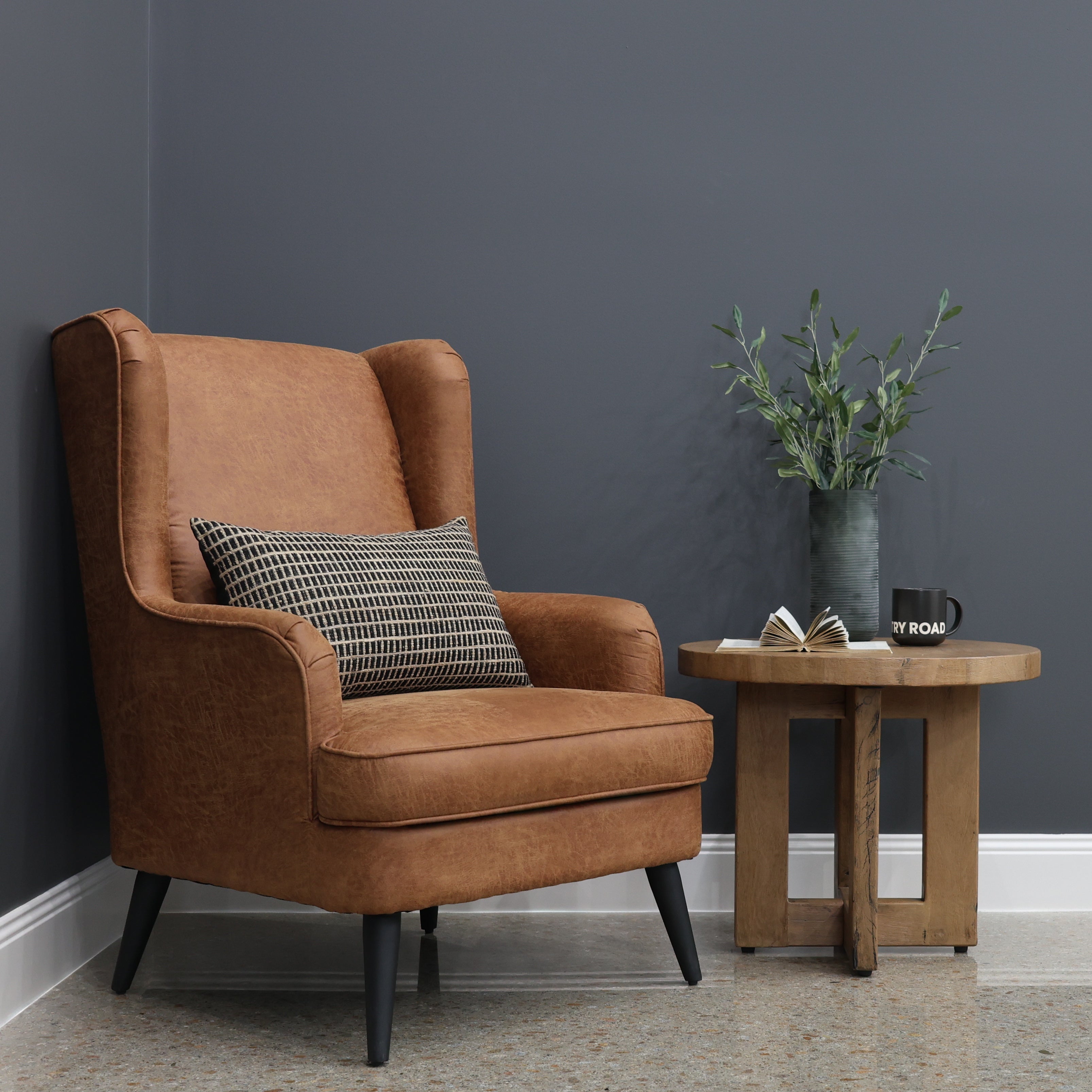 Balwyn Accent Wing Chair - Buff