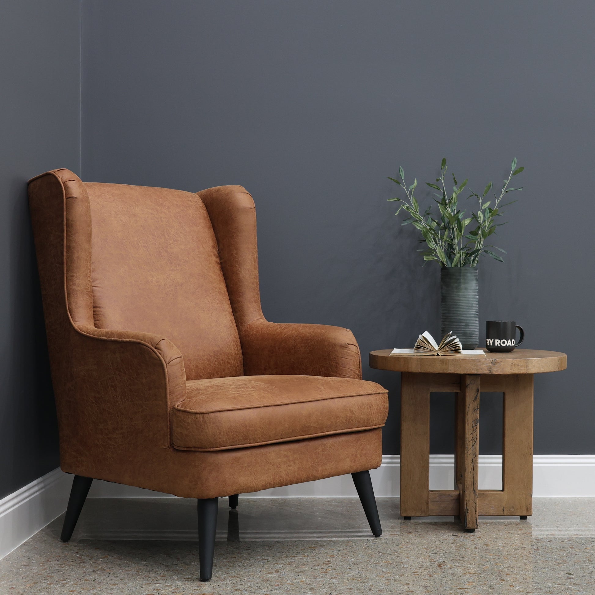 Balwyn Accent Wing Chair - Buff