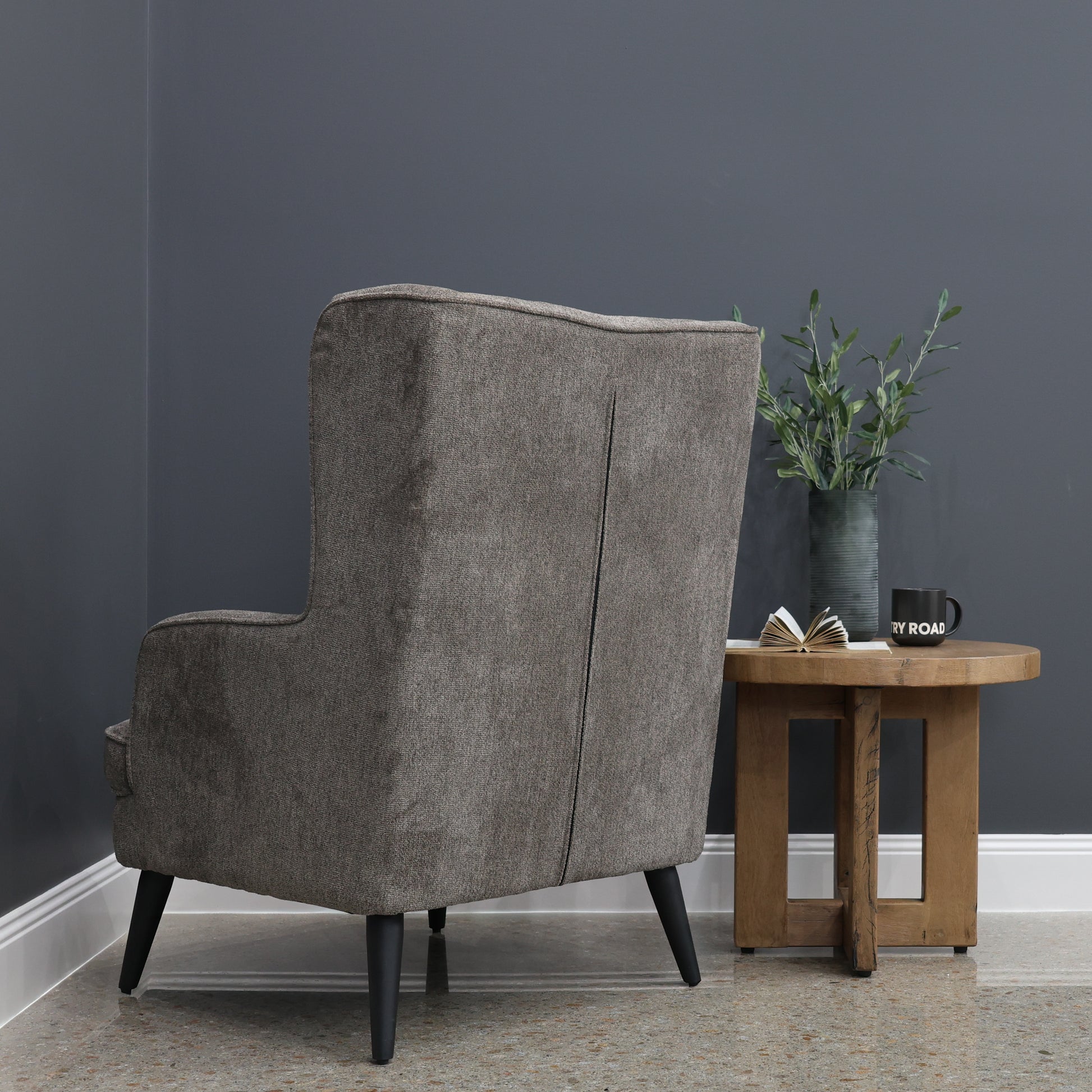 Balwyn Accent Wing Chair - Minkstone