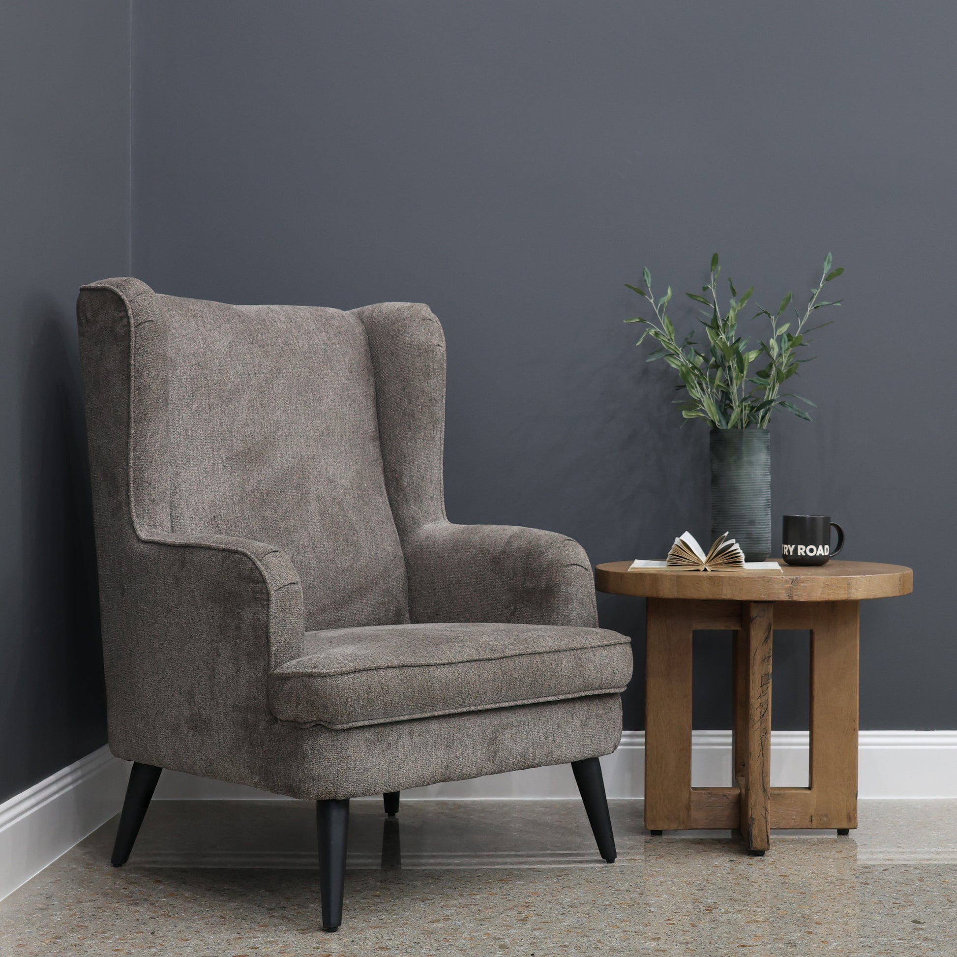 Balwyn Accent Wing Chair - Minkstone