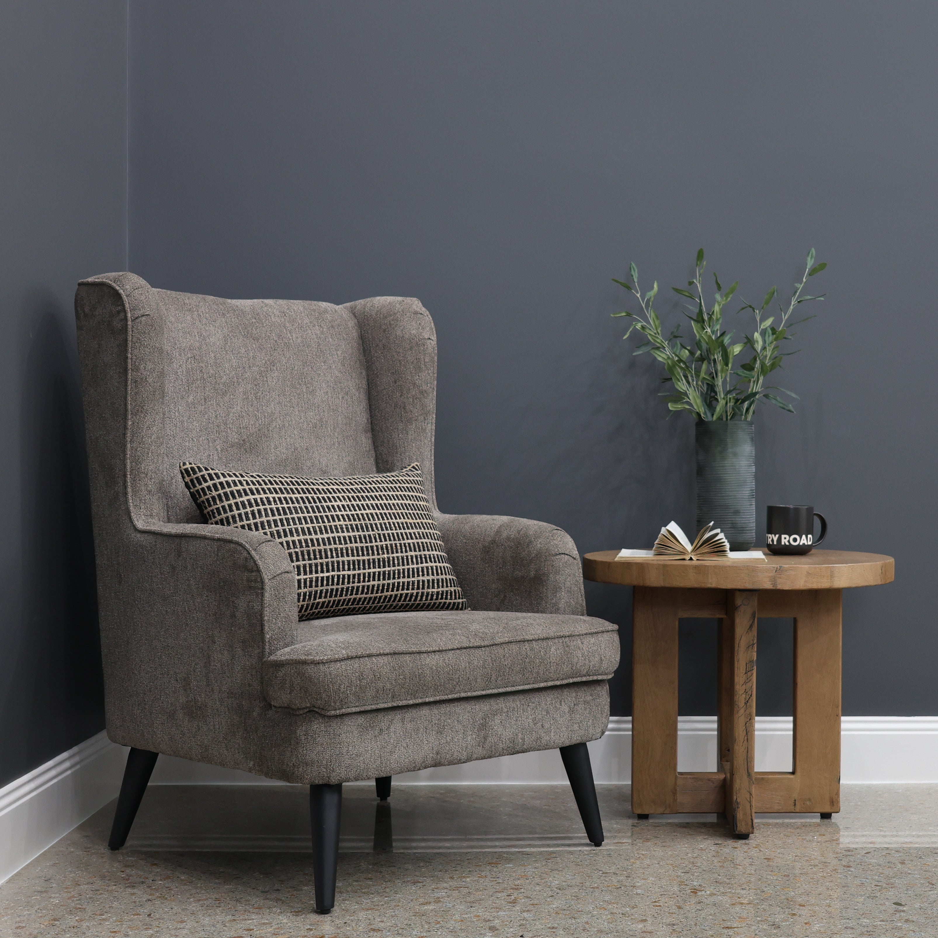 Balwyn Accent Wing Chair - Minkstone
