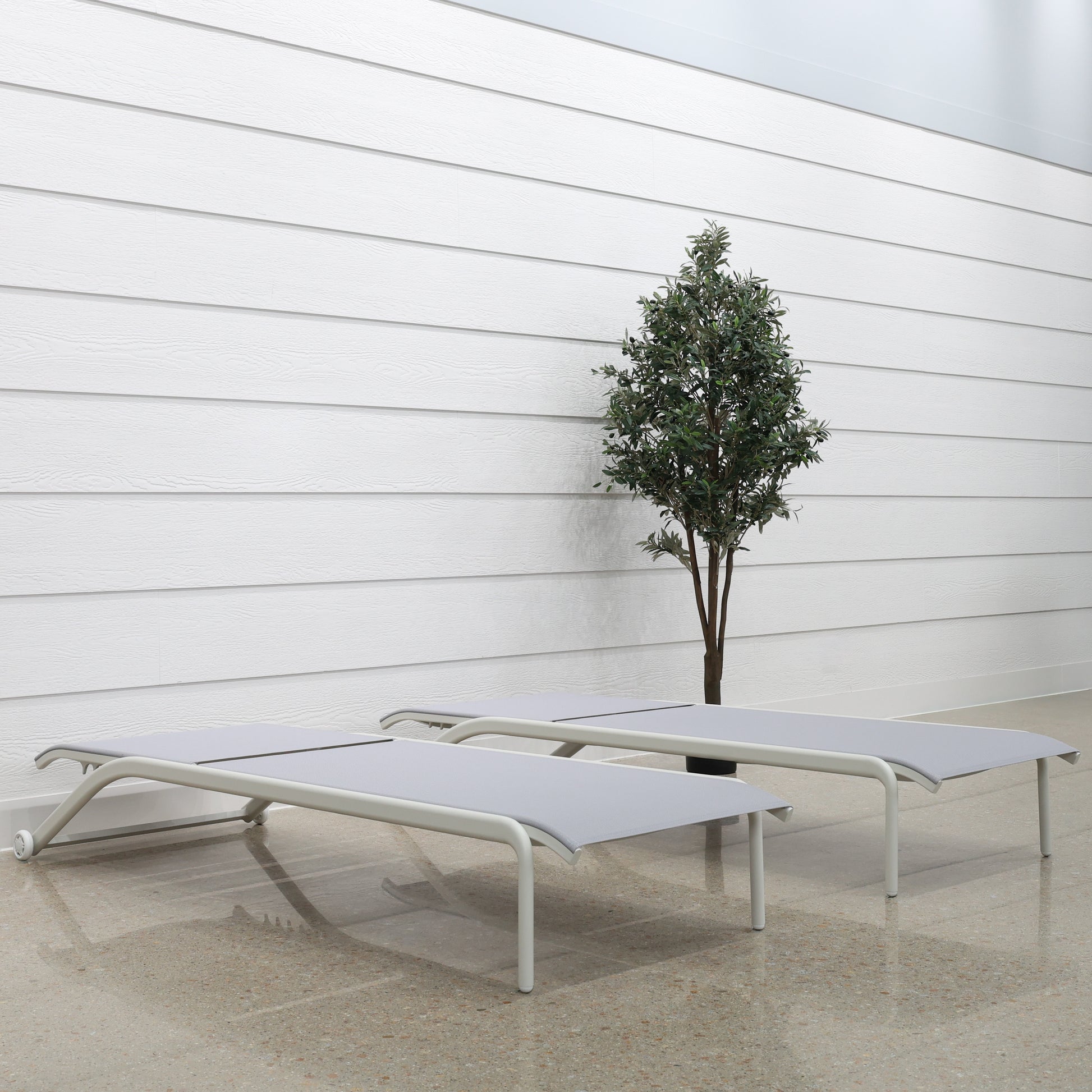 Sunshine Coast Sun Lounge Set of 2 - White