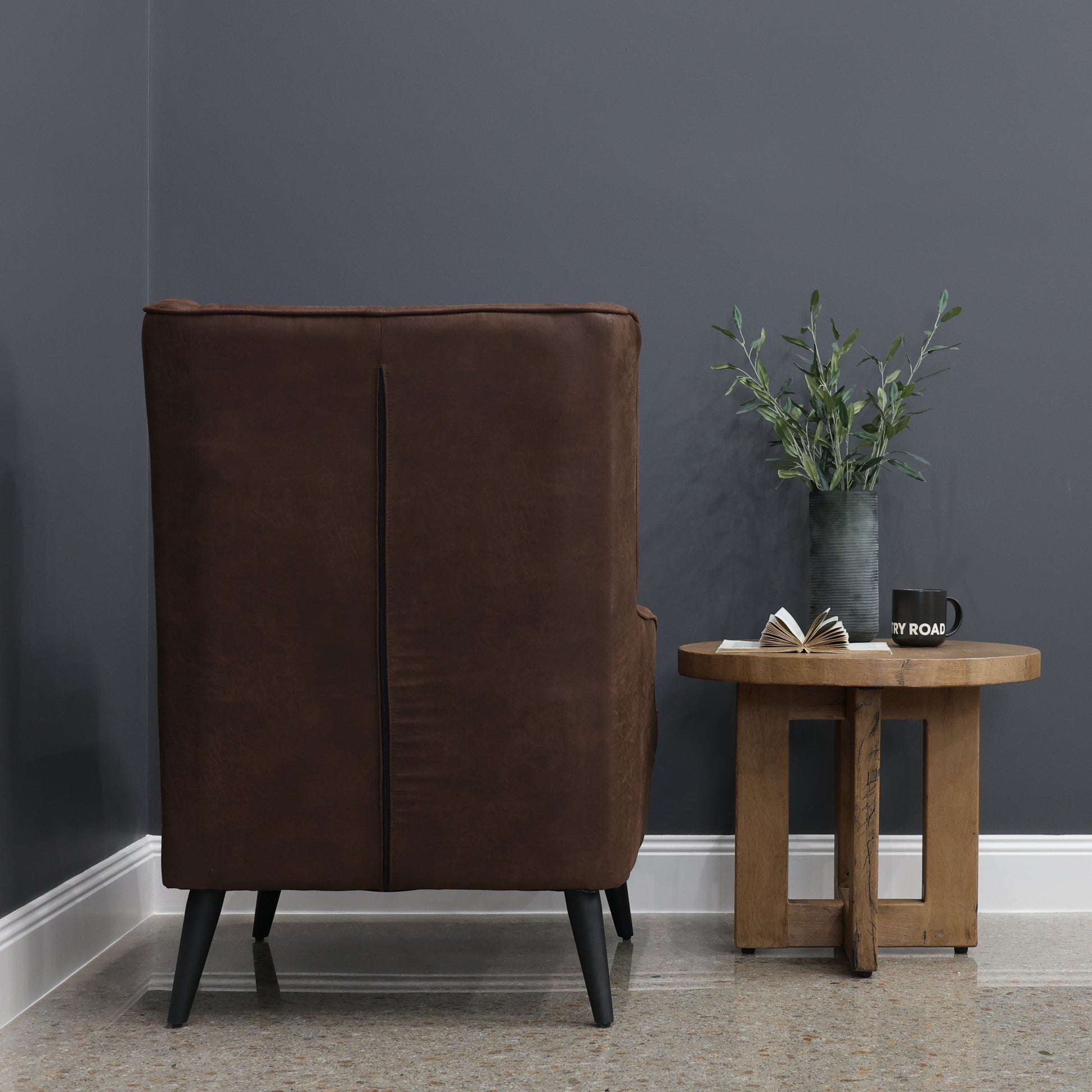 Balwyn Accent Wing Chair - Chesnut