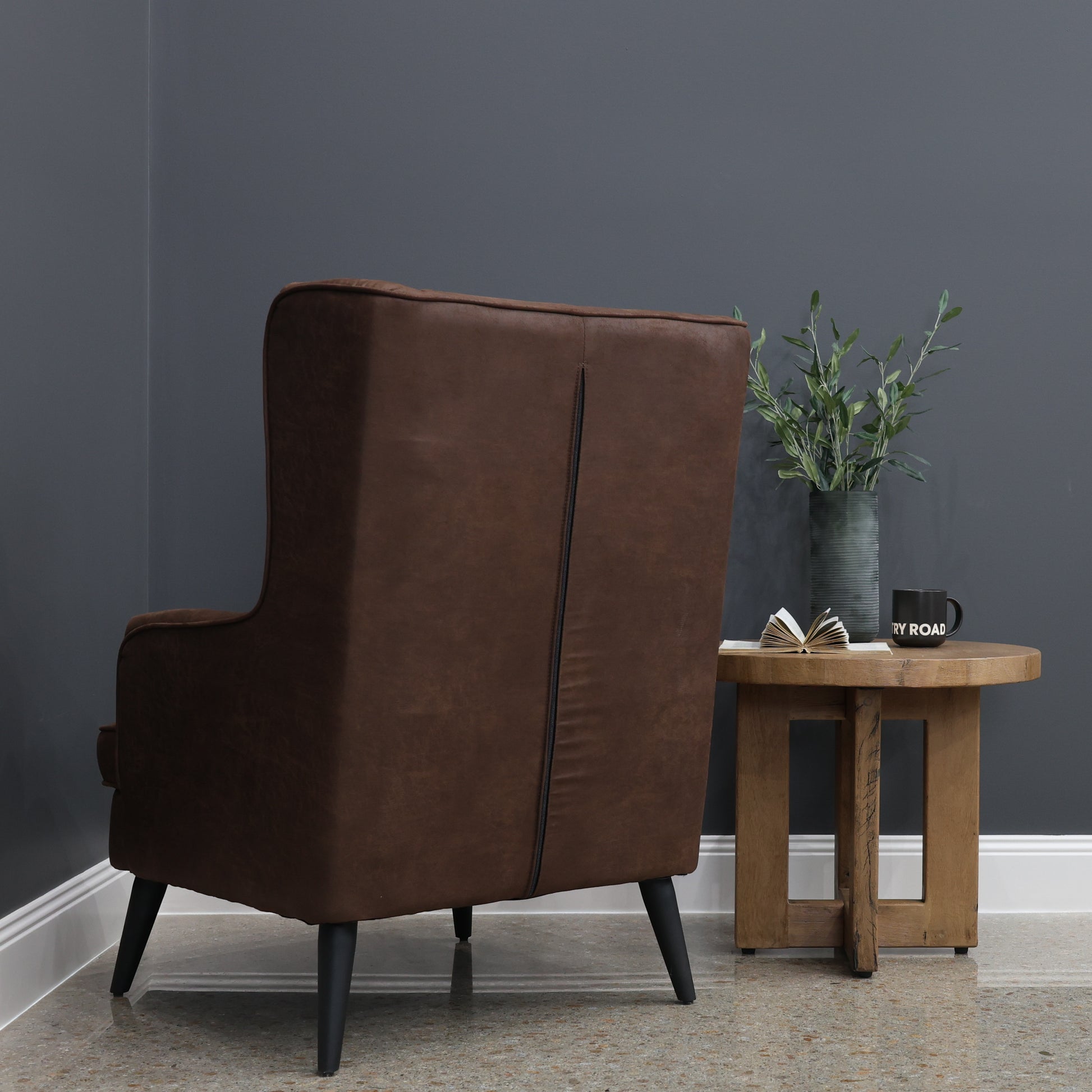 Balwyn Accent Wing Chair - Chesnut