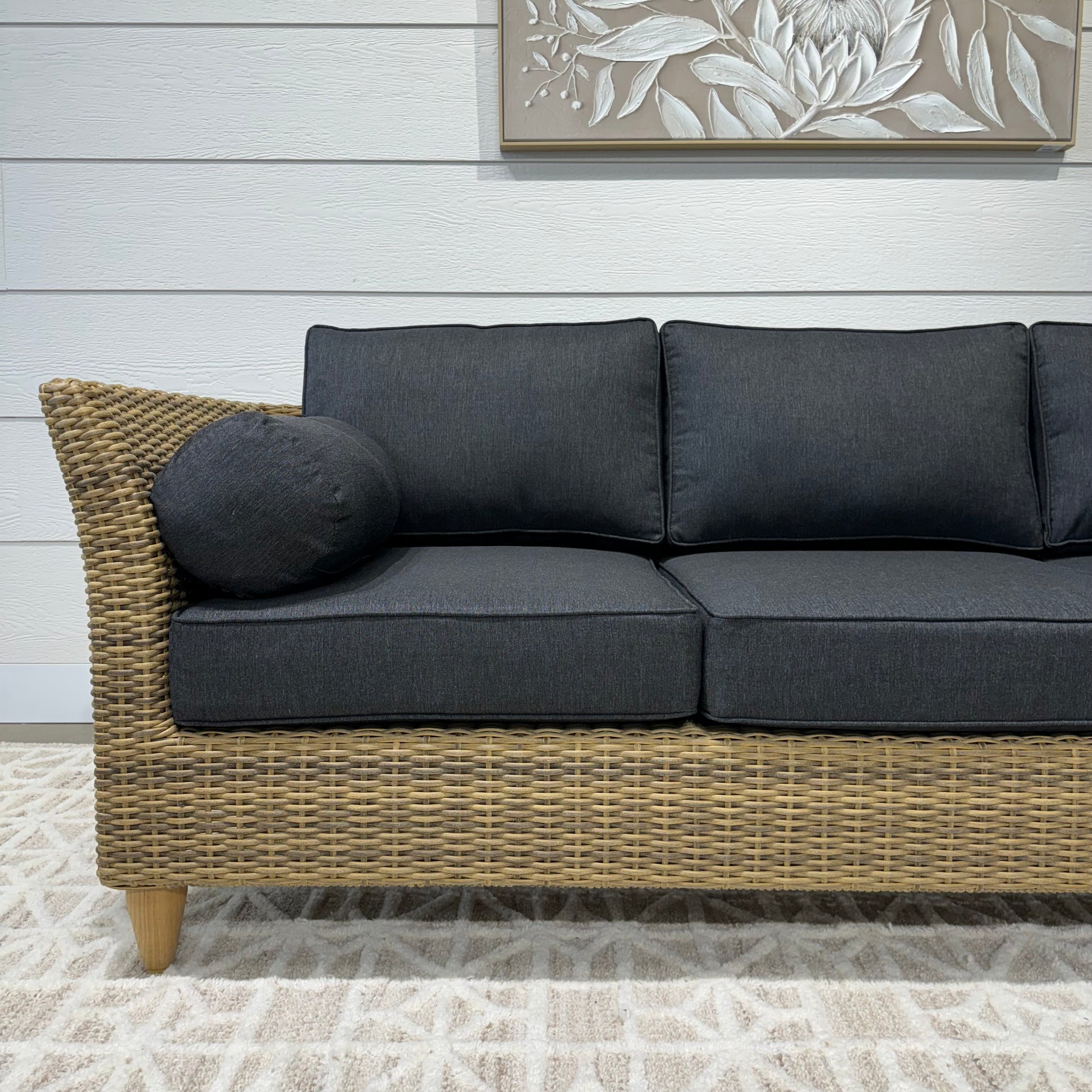 Portsea 3 Seater - Brushed Wheat / Denim Grey